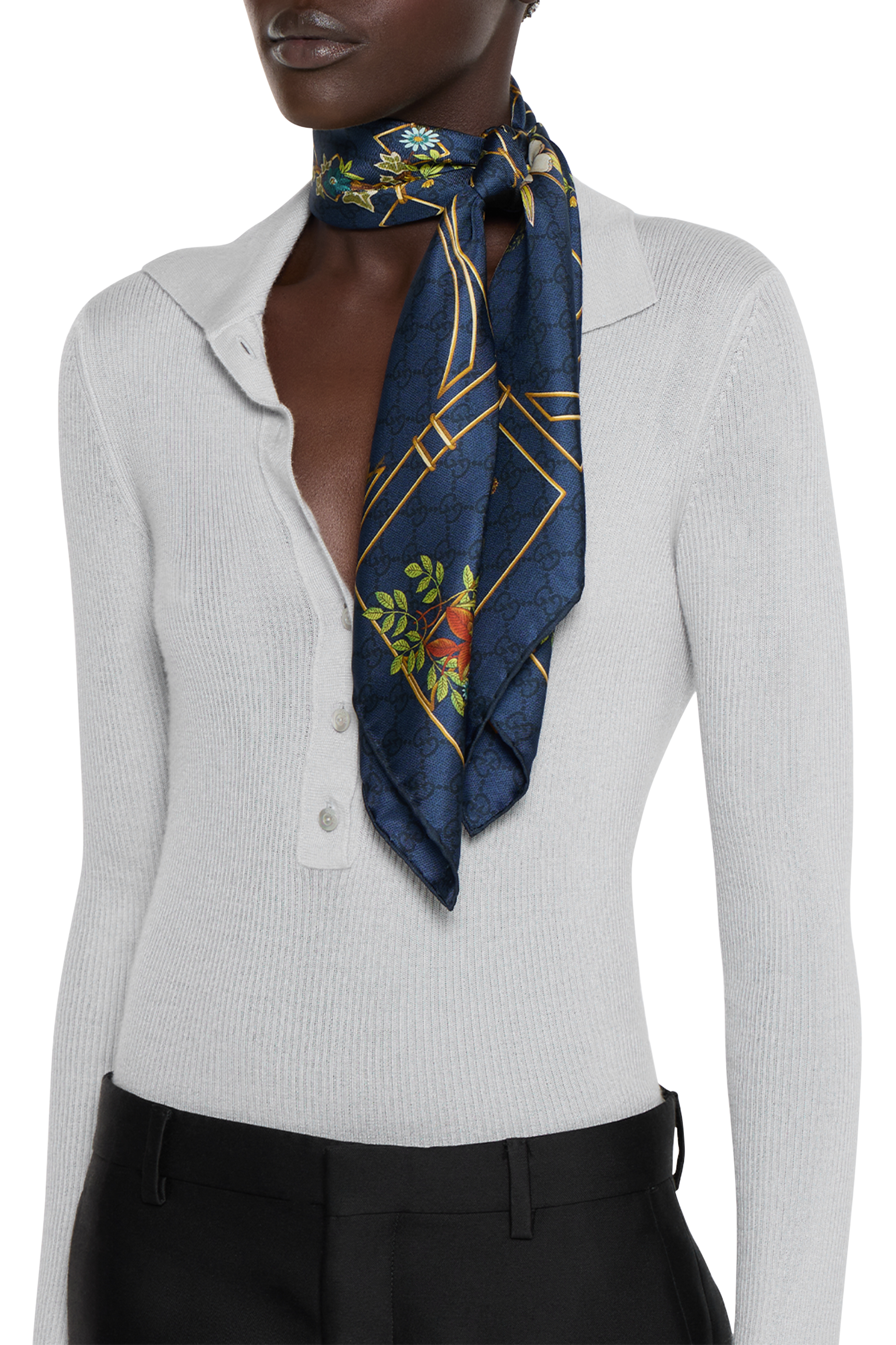 Printed Silk Twill Carré