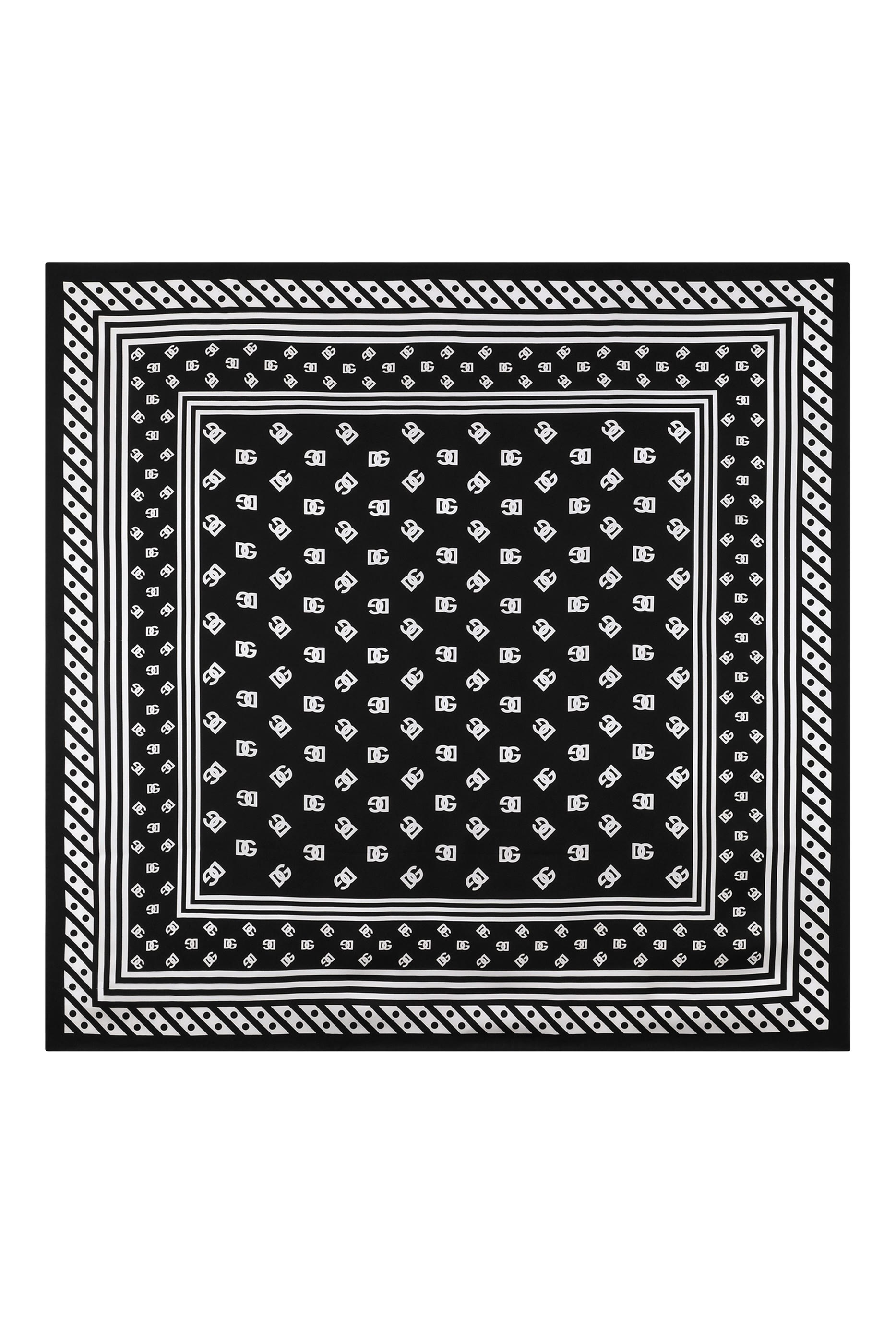 All-Over DG Logo Print Twill Scarf
