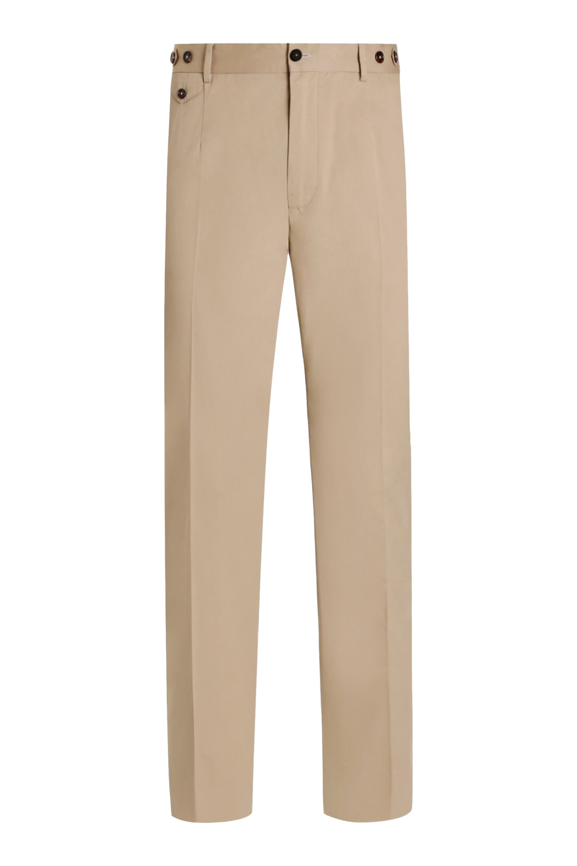 Stretch Cotton Gabardine Trousers