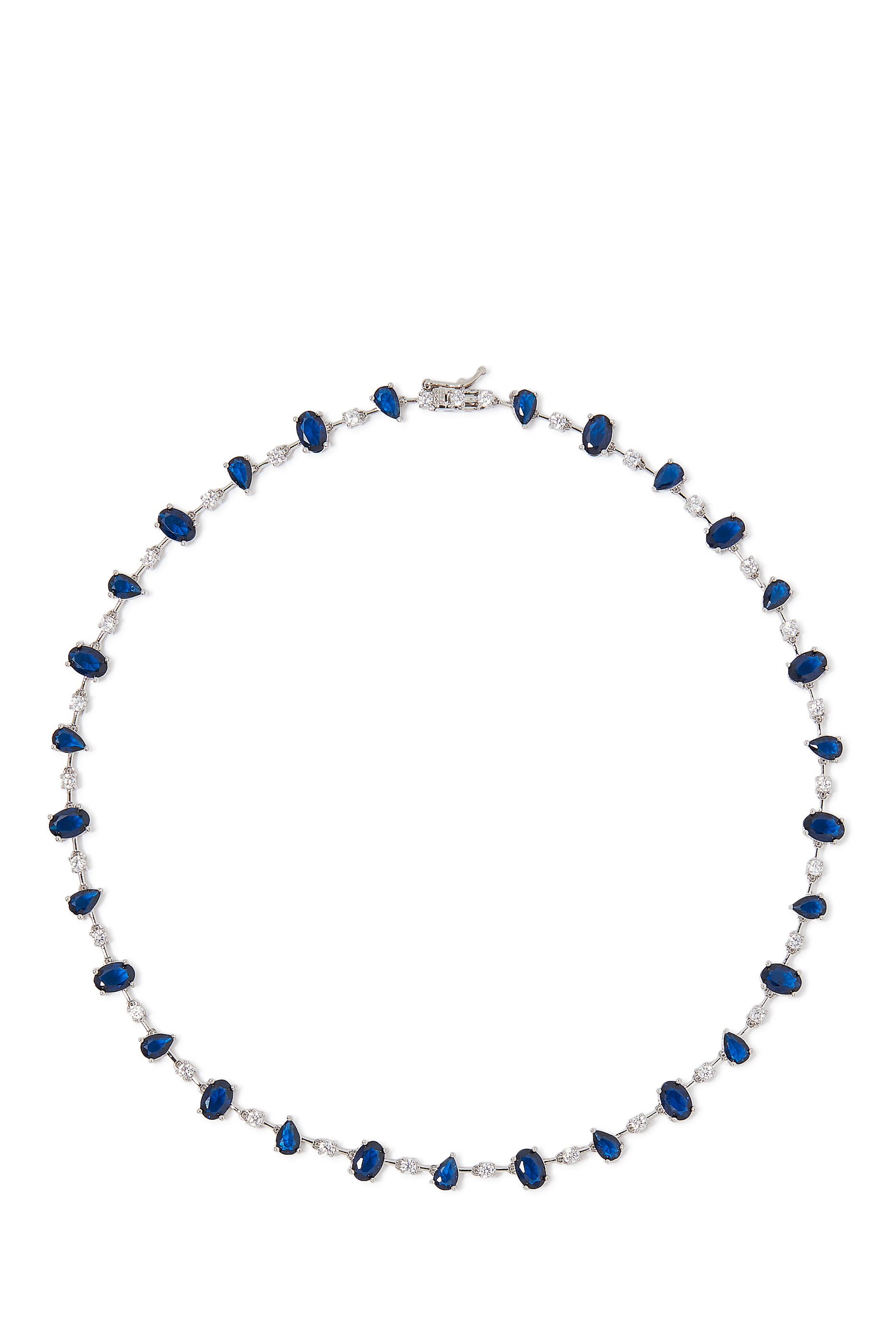 Multi Shape Collar Necklace, Cubic Zirconia