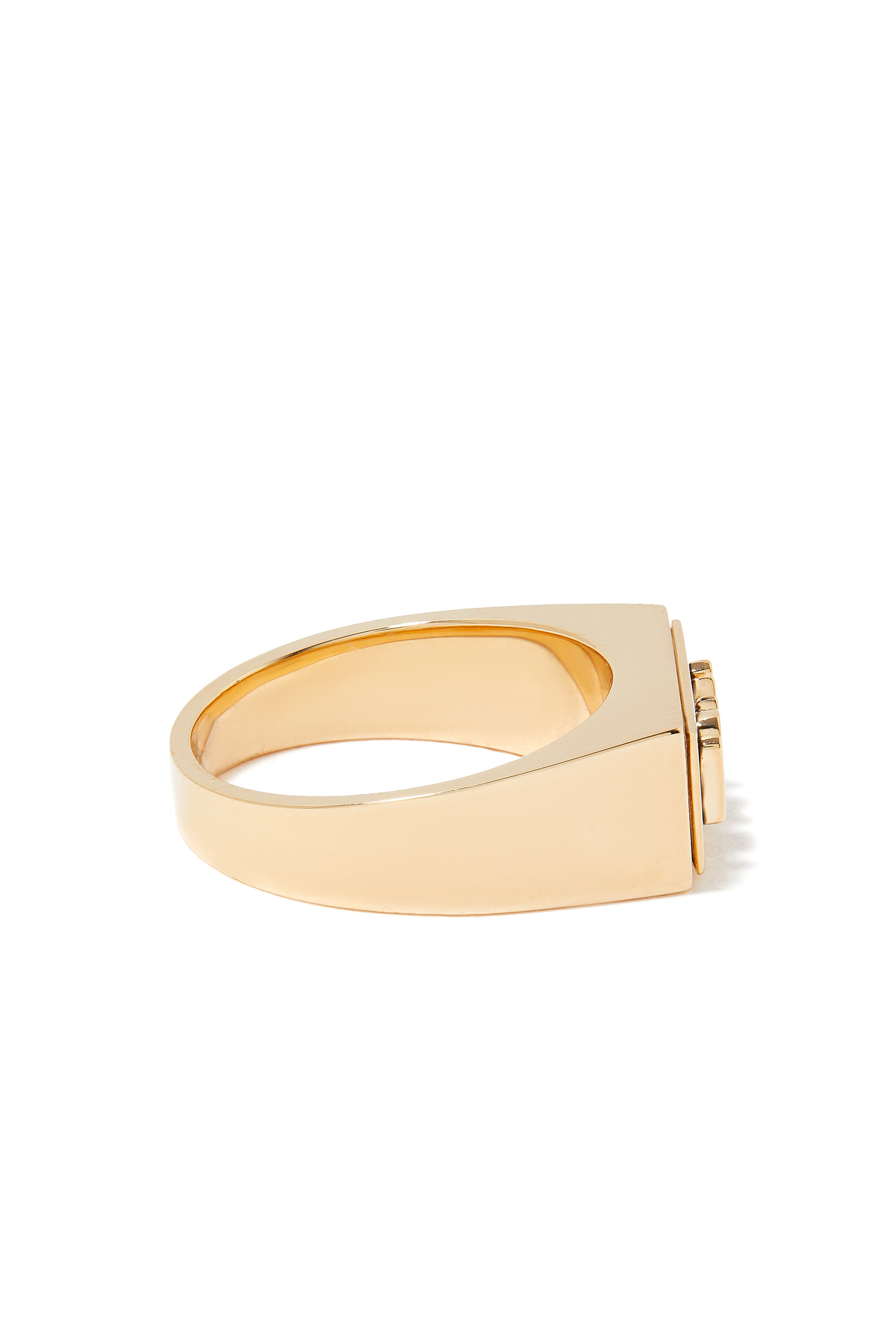 1971 Signet Ring, 18k Yellow Gold & Enamel