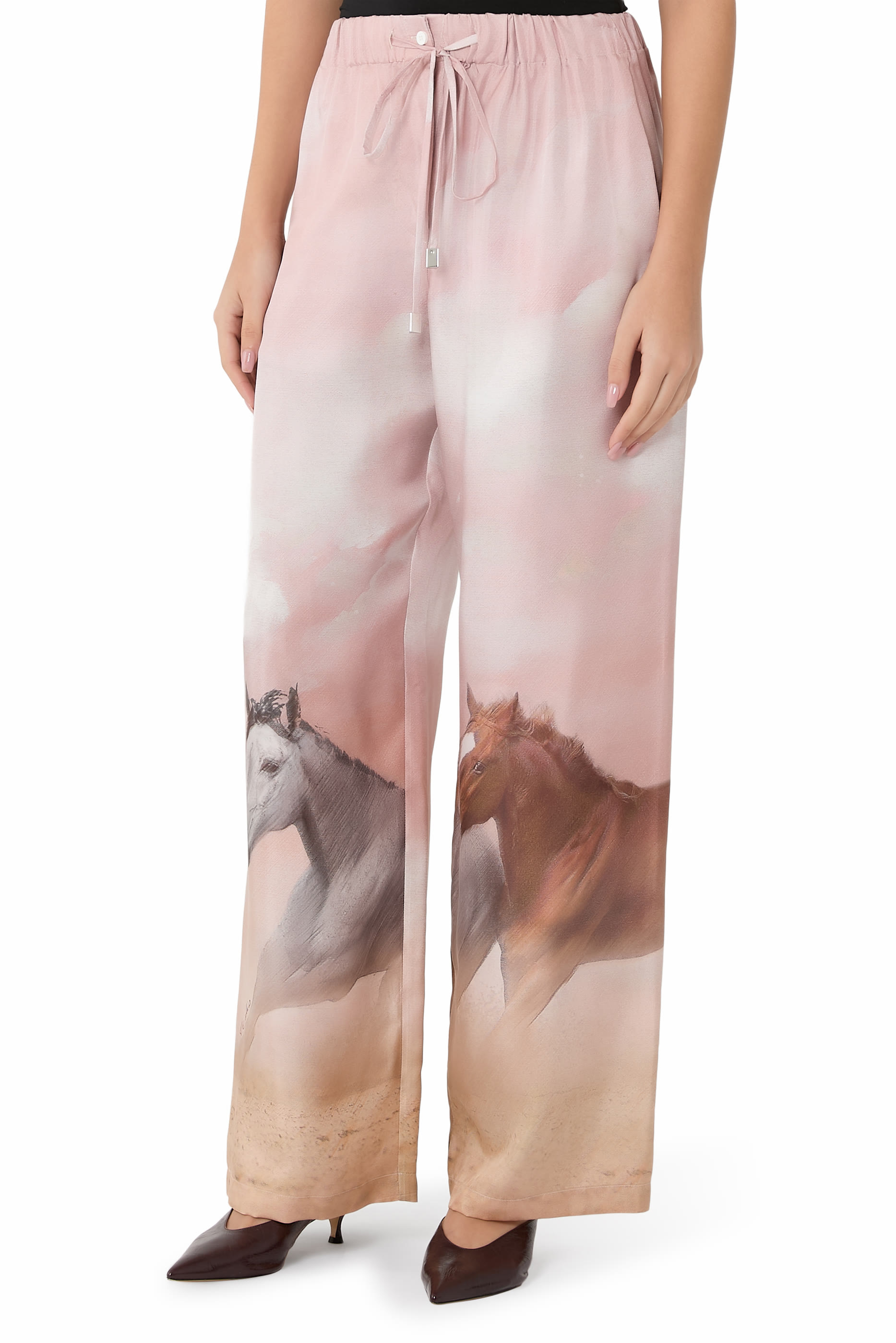 Horse-Print Long Pants