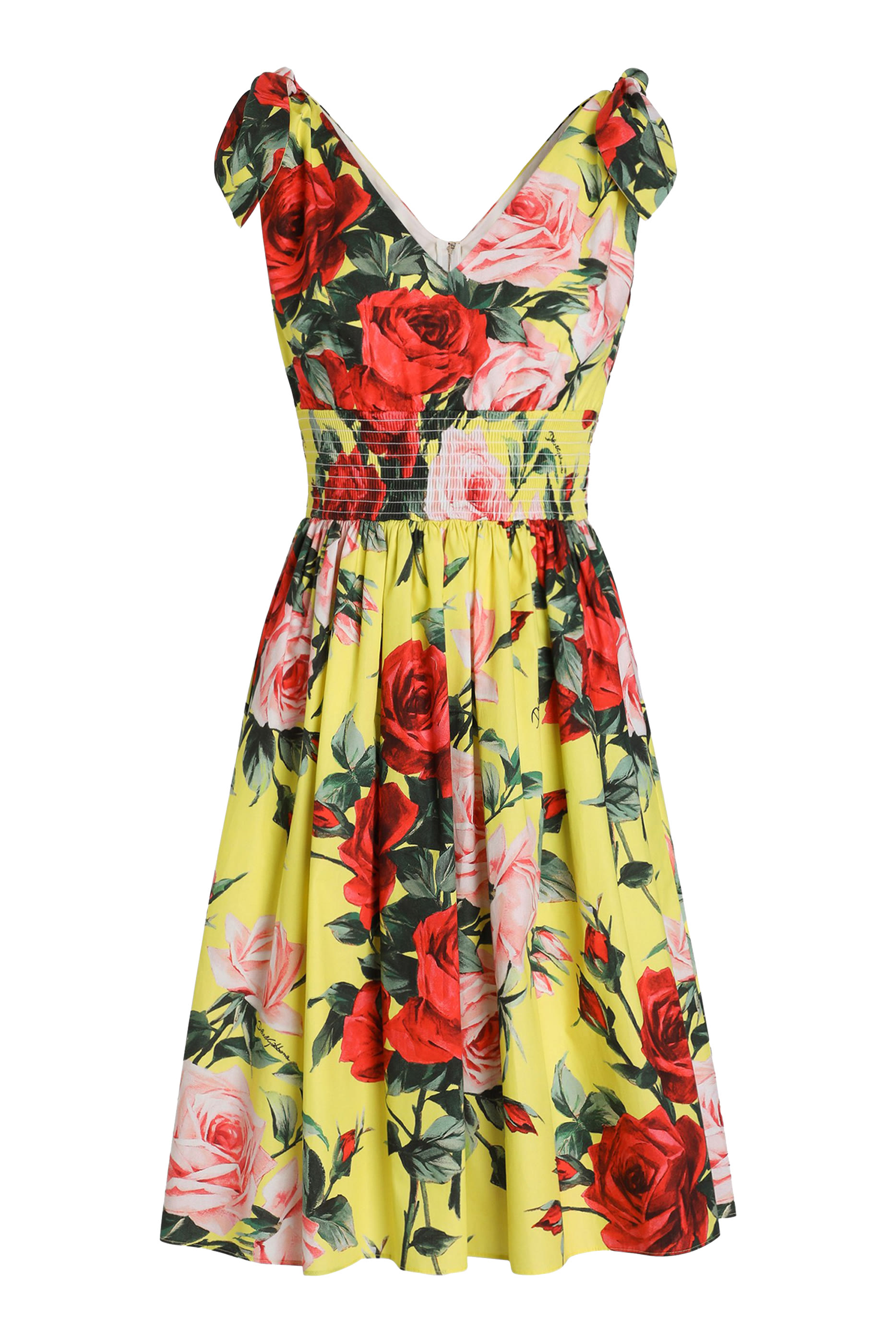 Printed Cotton Midi Dress