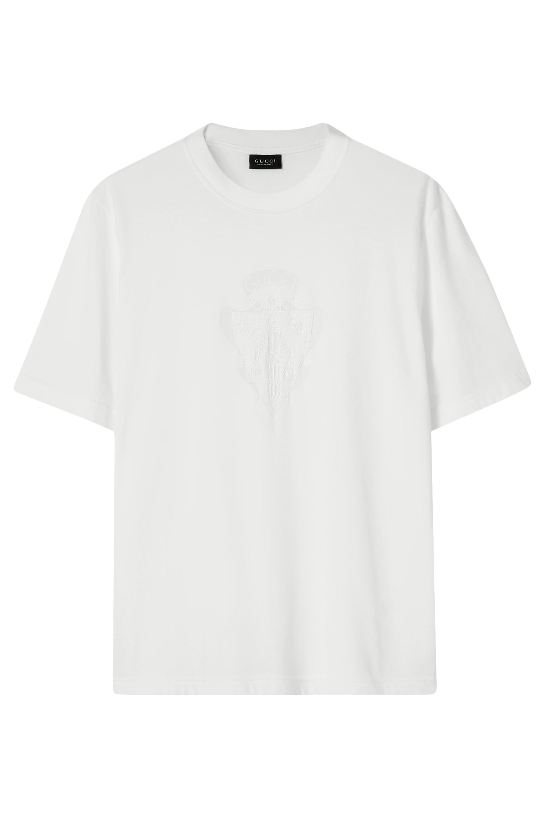  Cotton Jersey T-Shirt with Devor&eacute; Detail