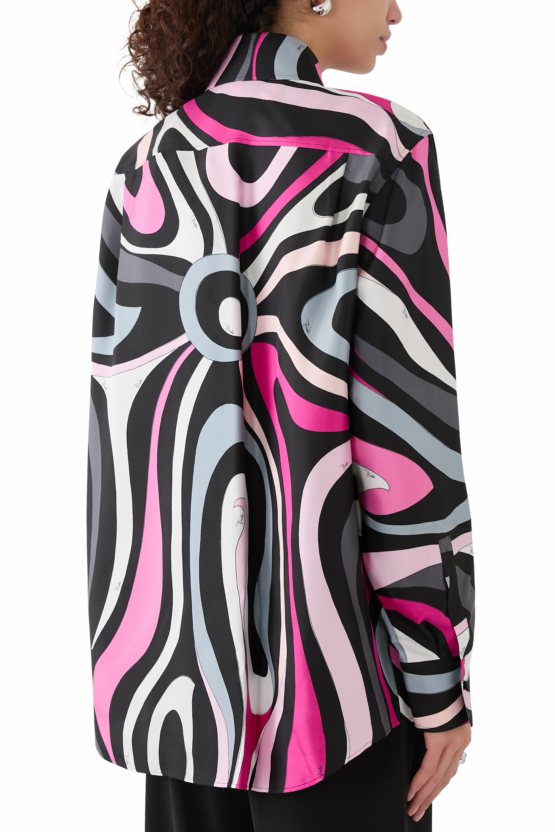 Marmo Print Silk Shirt