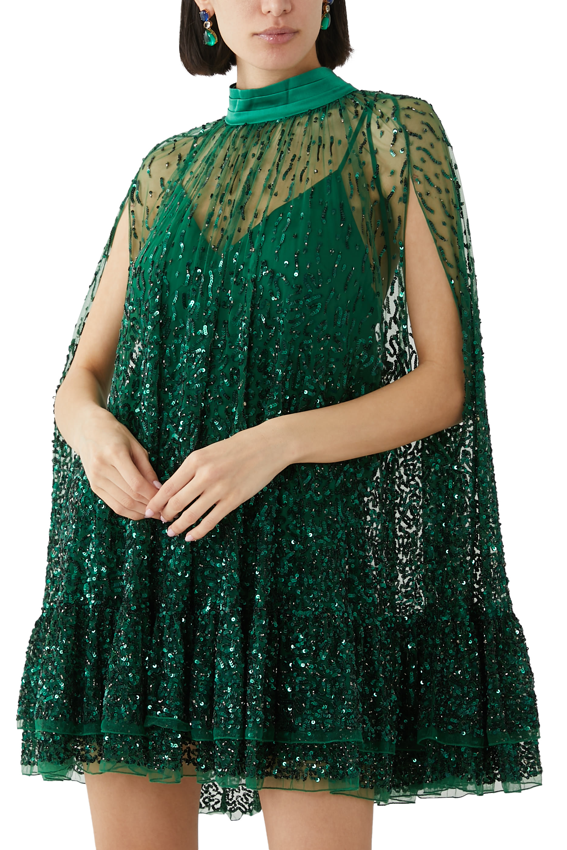 Zenon Cape Mini Dress