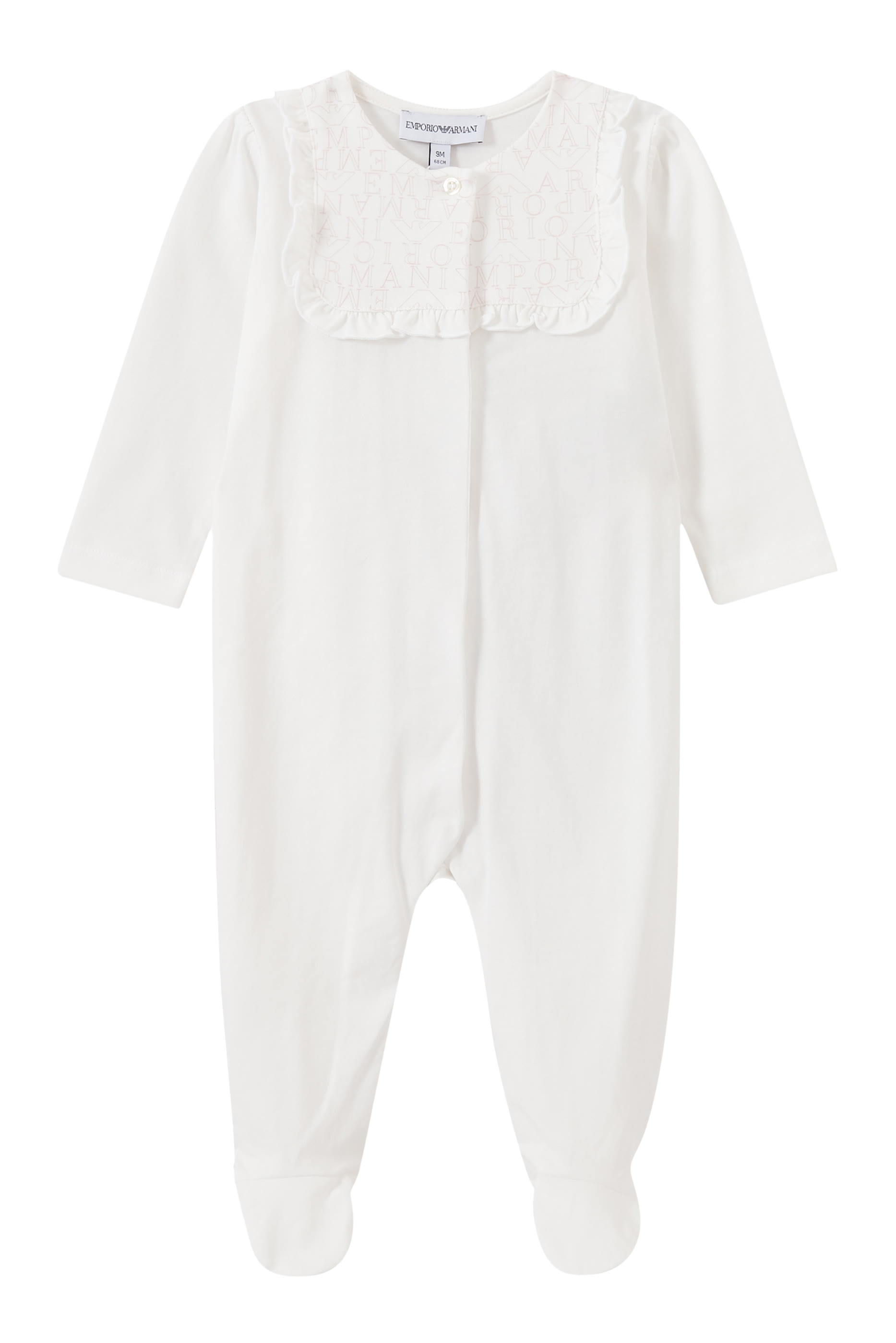 Kids Macro EA Logo Ruffle Detail Jumpsuit