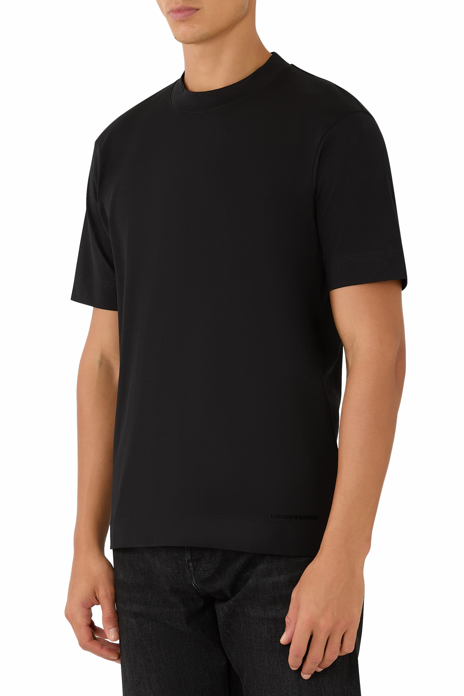 Velour Logo Lettering T-Shirt