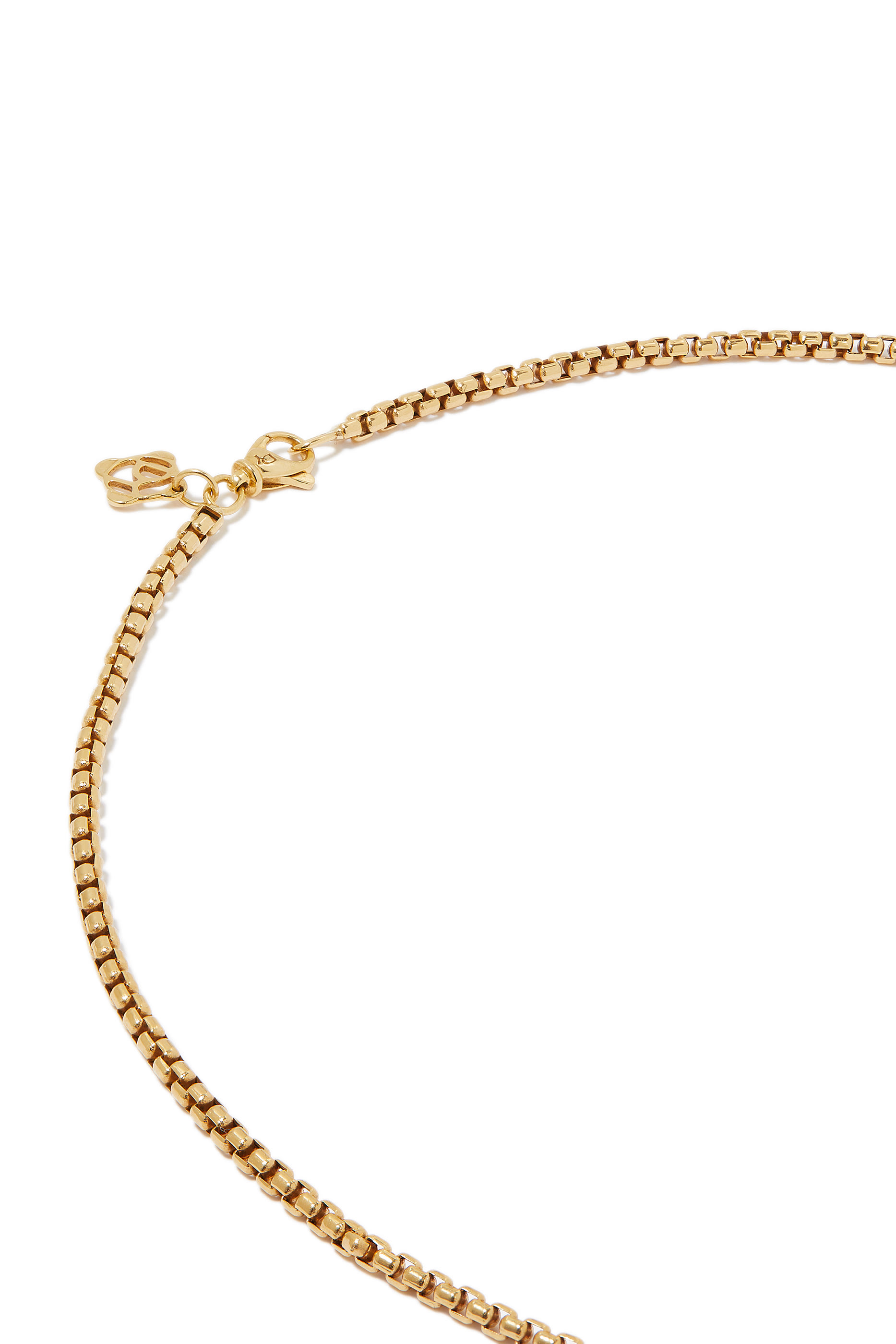 16in Small Box Chain Necklace, 18k Yellow Gold