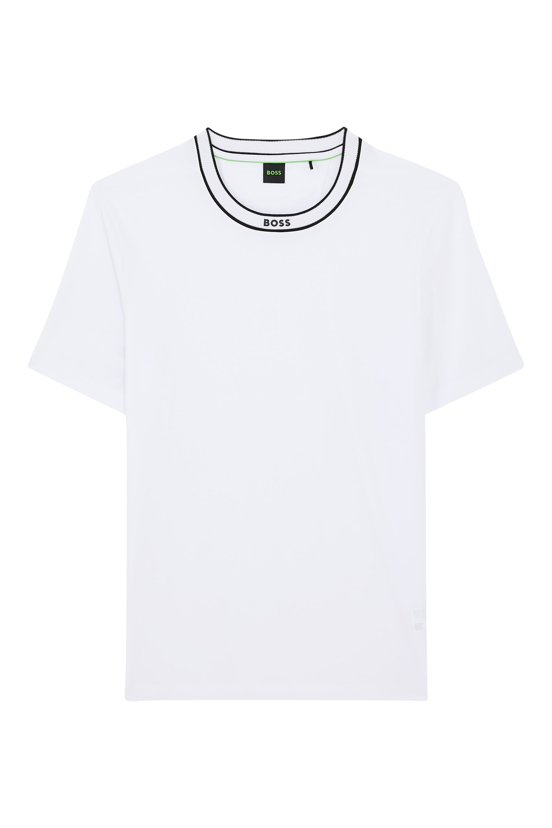 Logo Striped-Collar T-Shirt