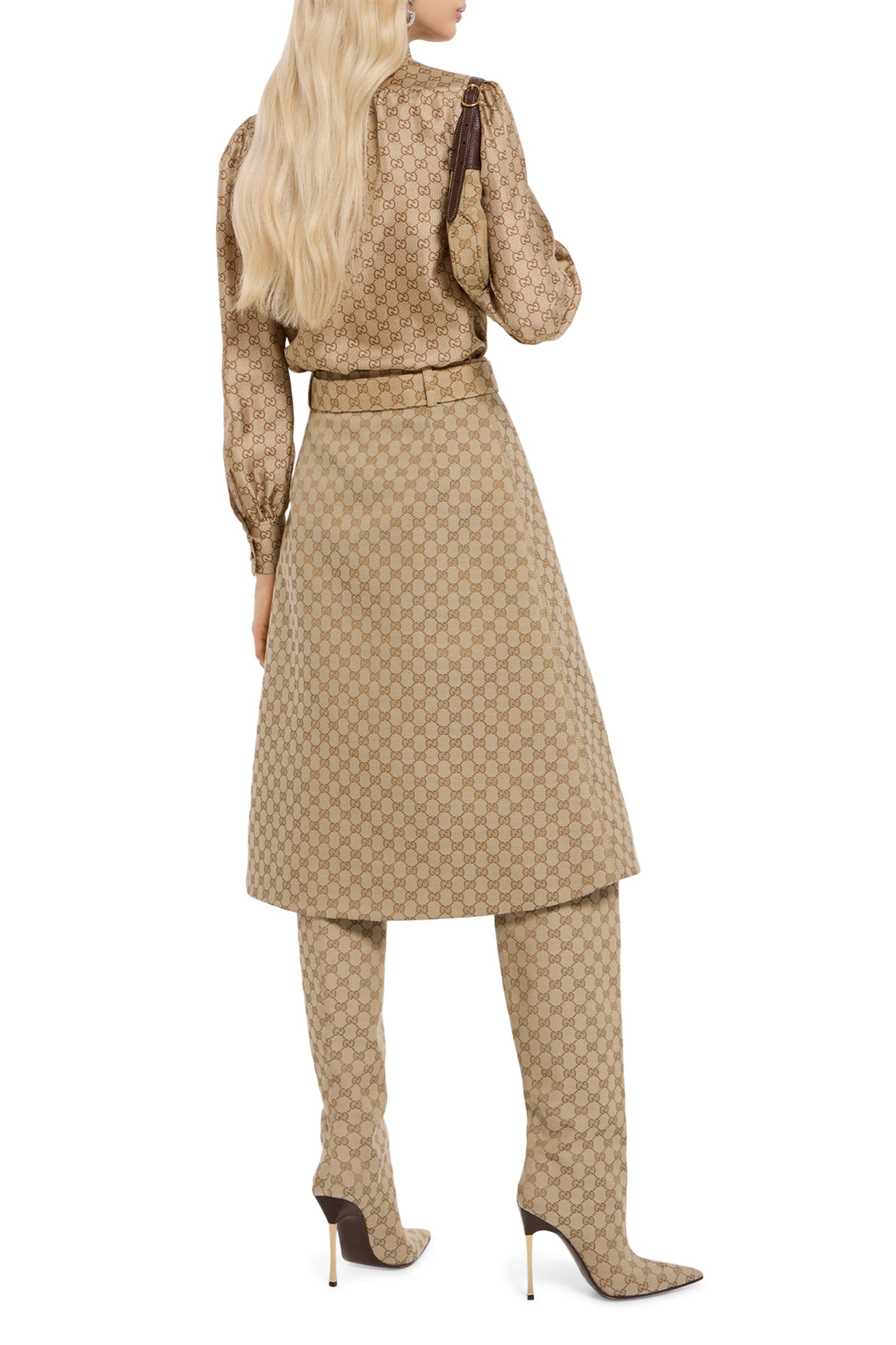 GG Cotton Canvas Fabric Skirt