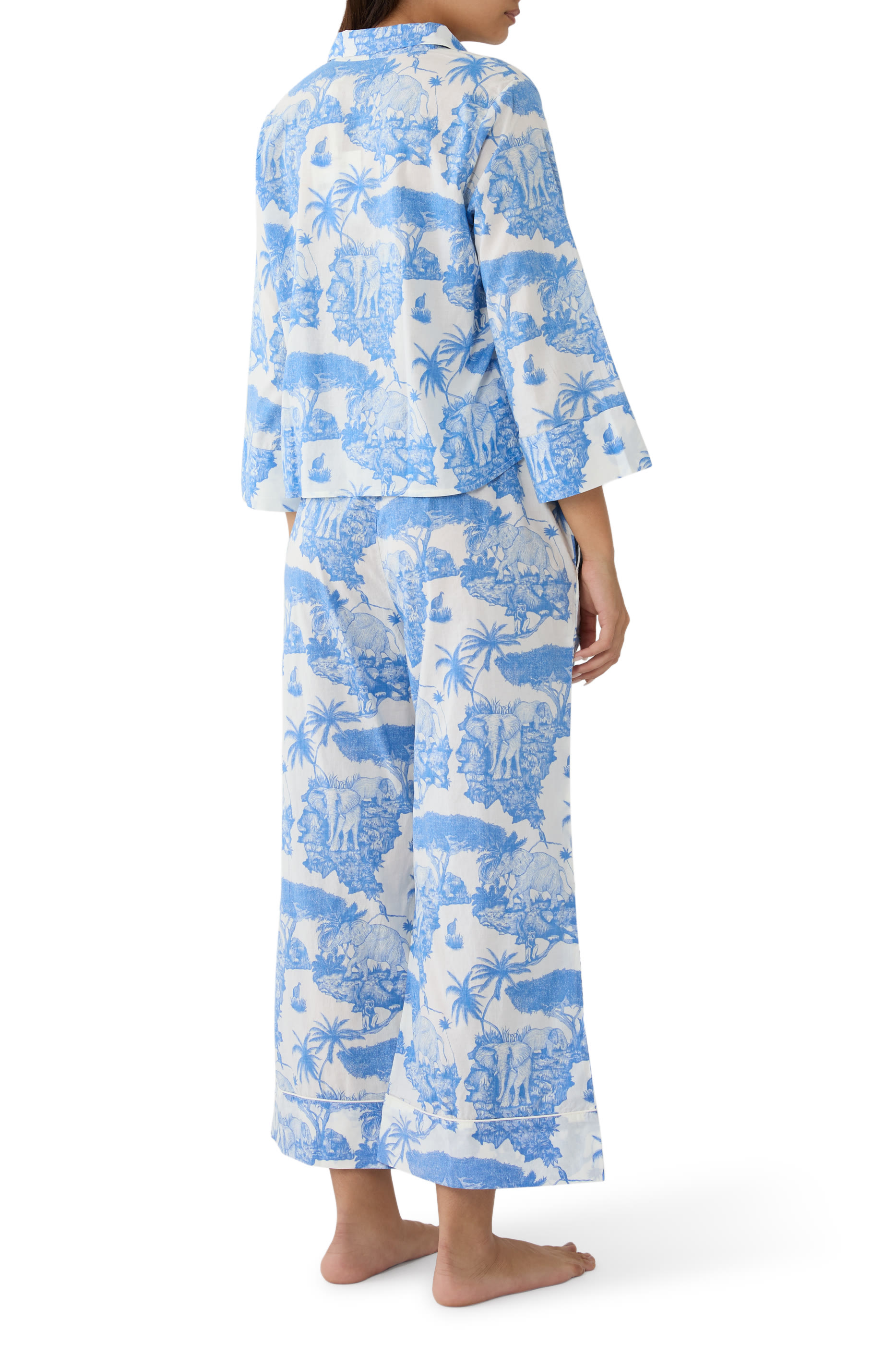 Jaguar Boxy Shirt and Wide-Leg Trousers Set