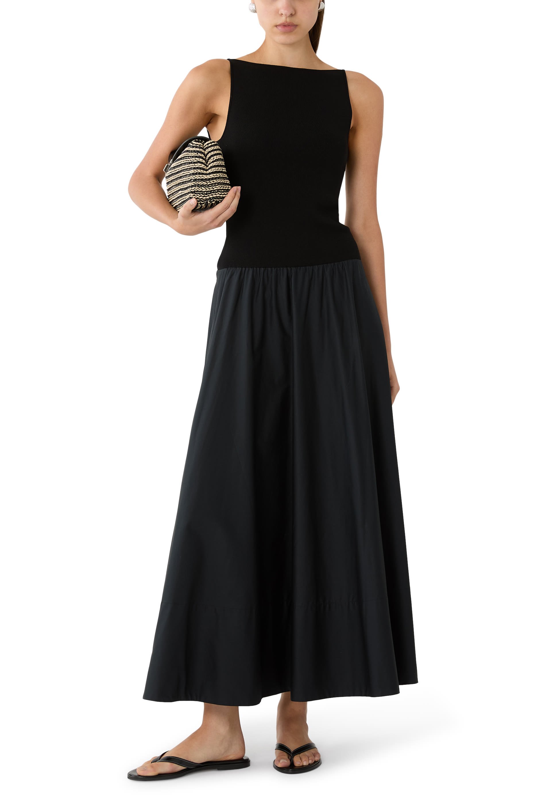 Sheer Silk Circle Hem Dress