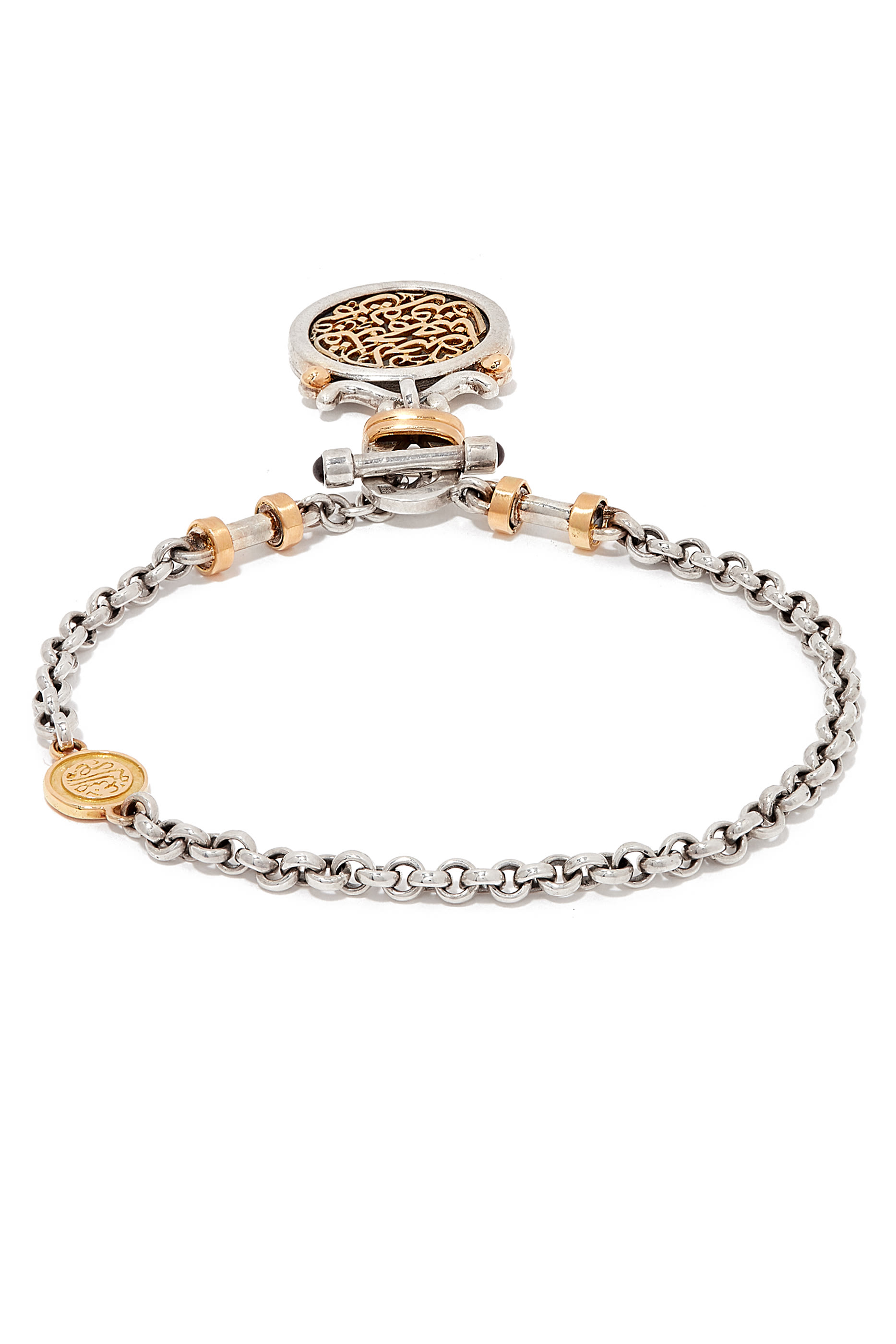 Love T-Lock Bracelet, 18K Gold & Garnet