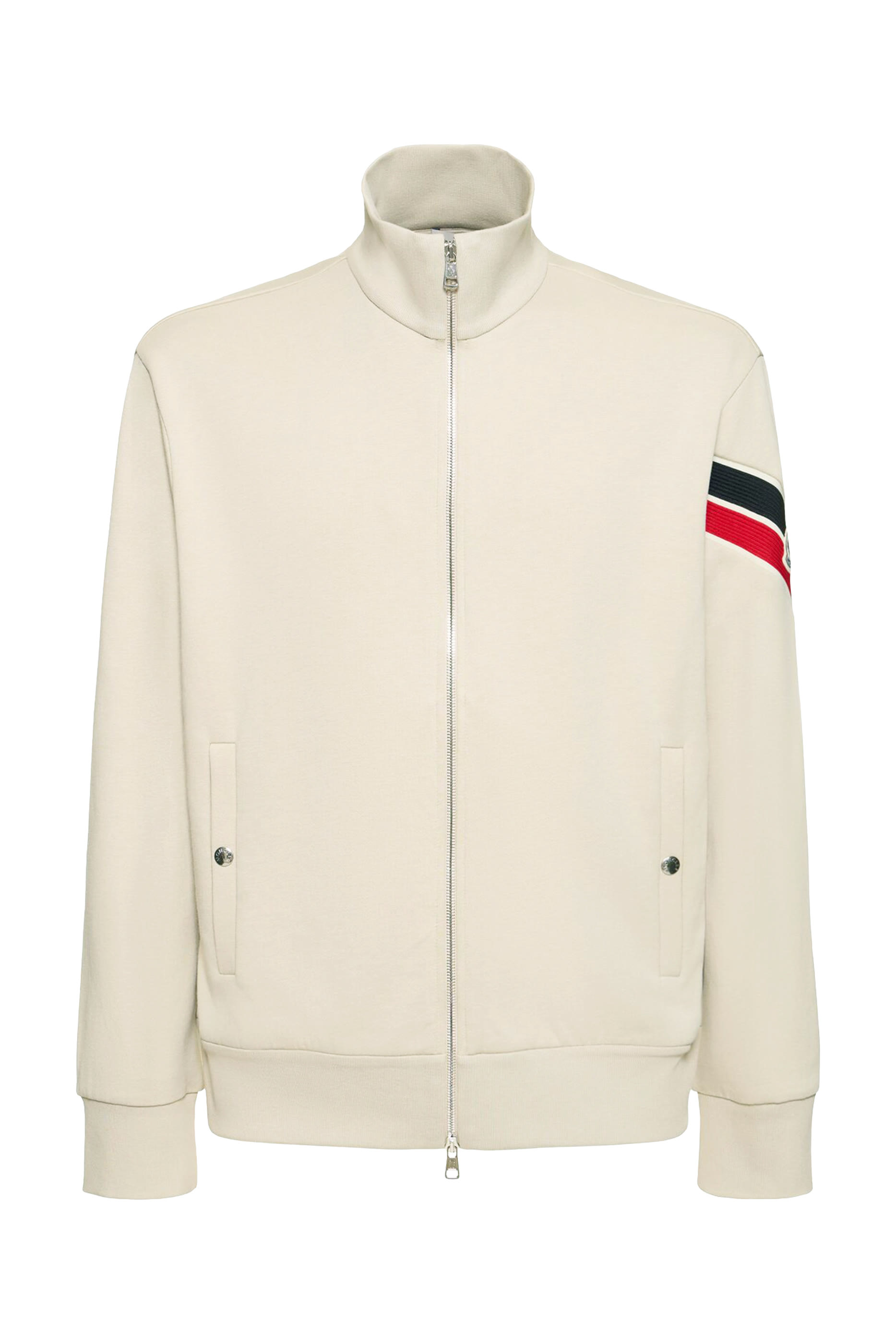 Tricolour Trim Zip-Up Sweatshirt
