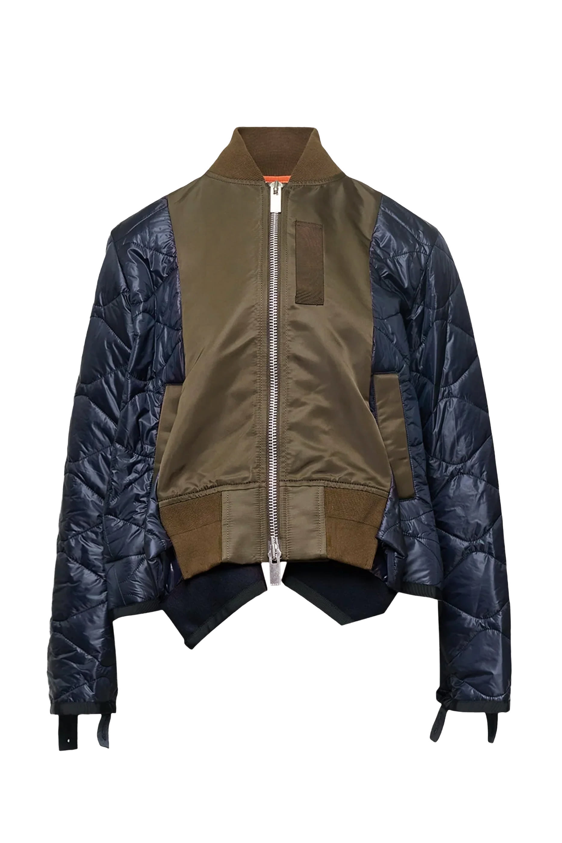 Quilted Zip-Up Bomber Jacket