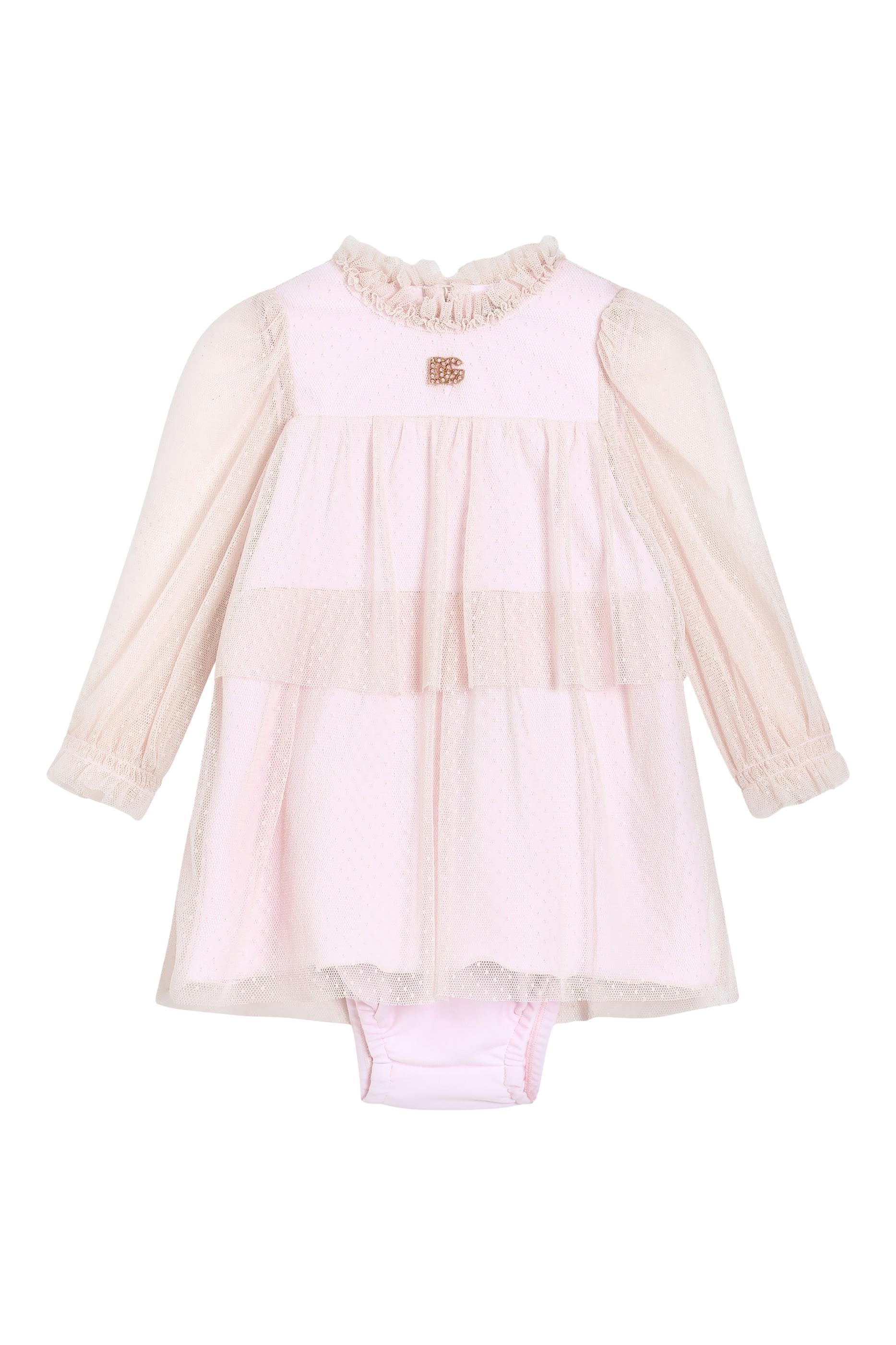 Kids Plumetis Tulle Dress