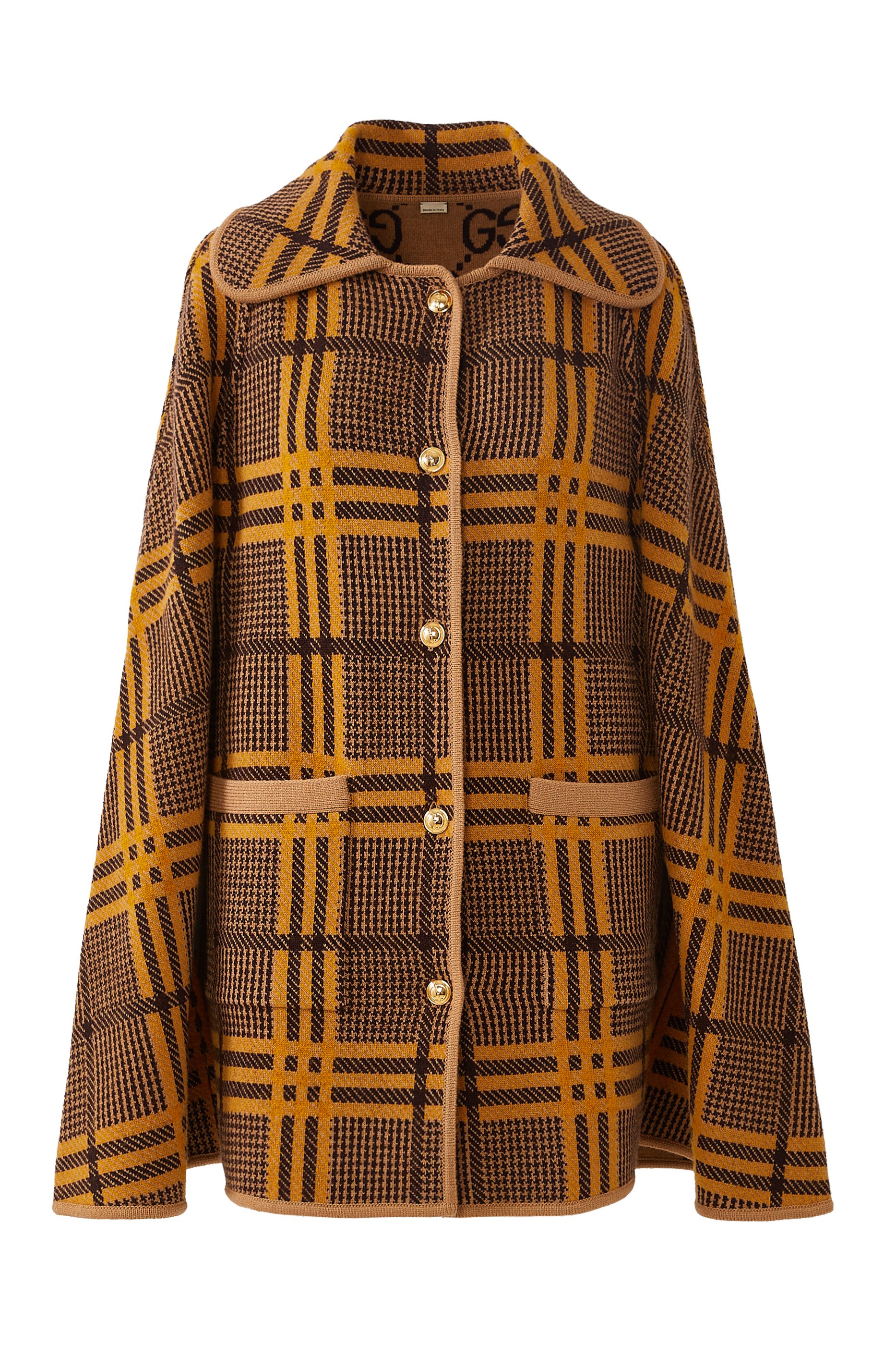 Reversible Knit Wool Cape