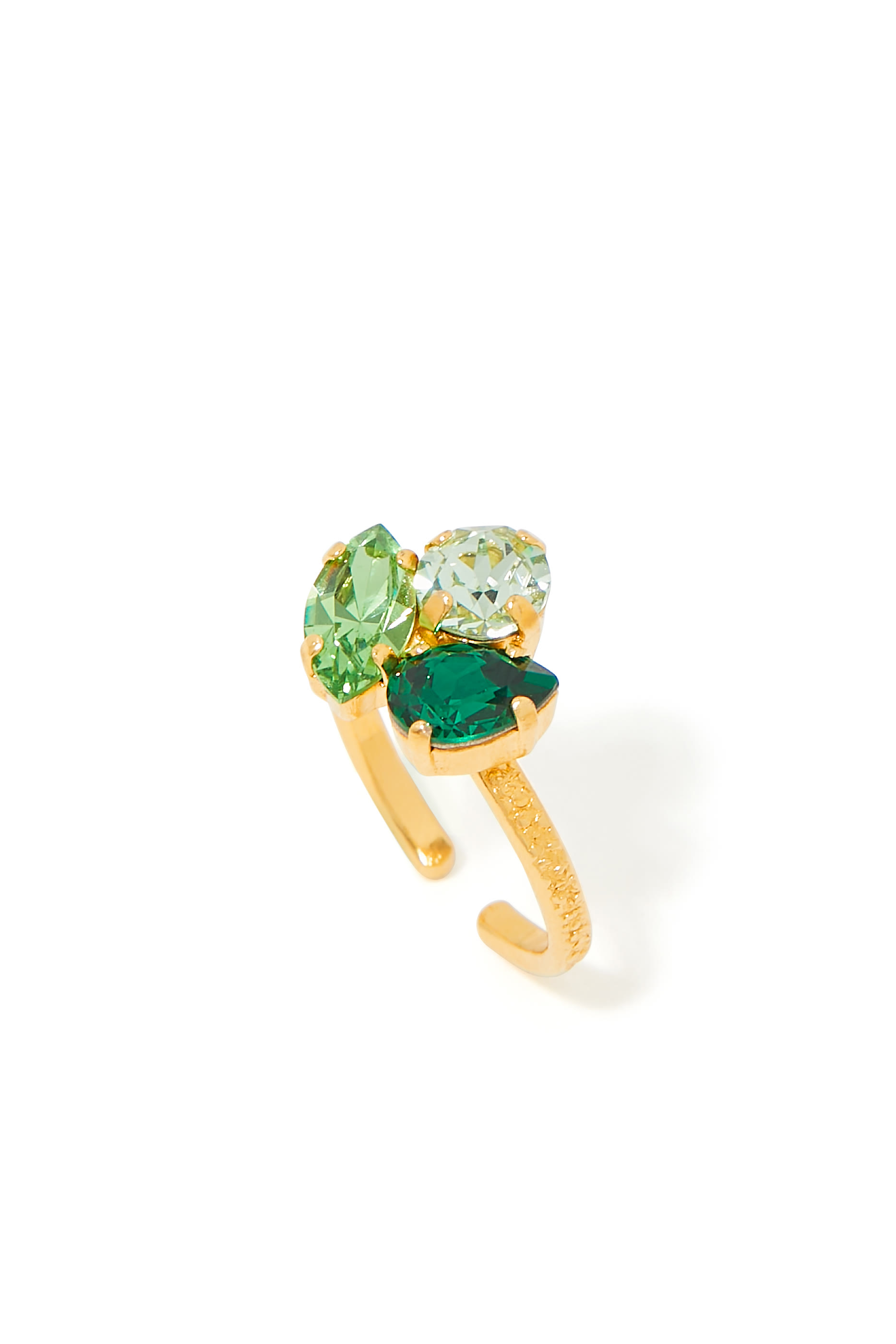 Ana Ring, 18k Gold Plated Metal &  Swarovski Crystals