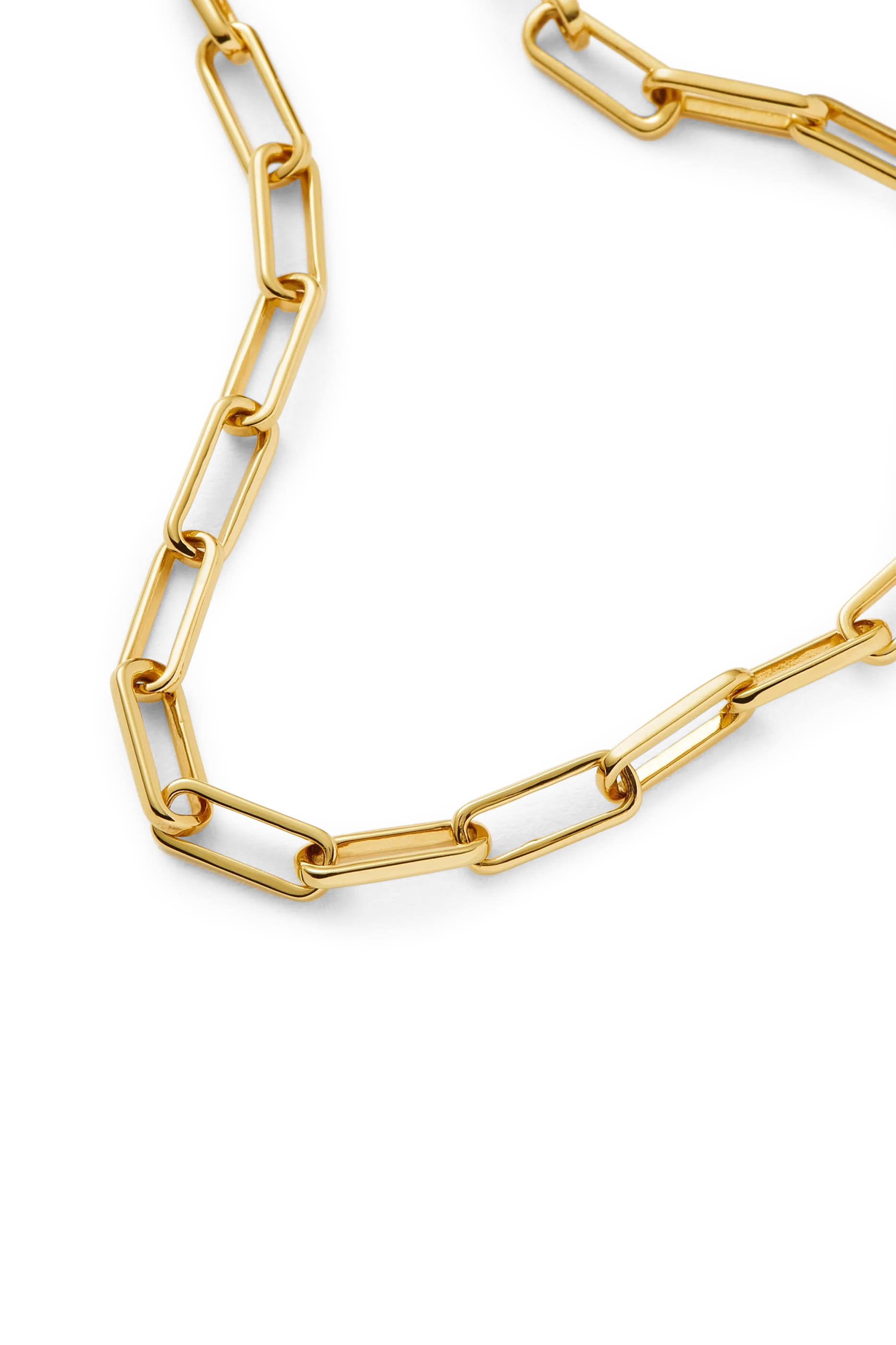 Classic Mini Paperclip Chain Bracelet, 18k Recycled Gold Plating on Brass