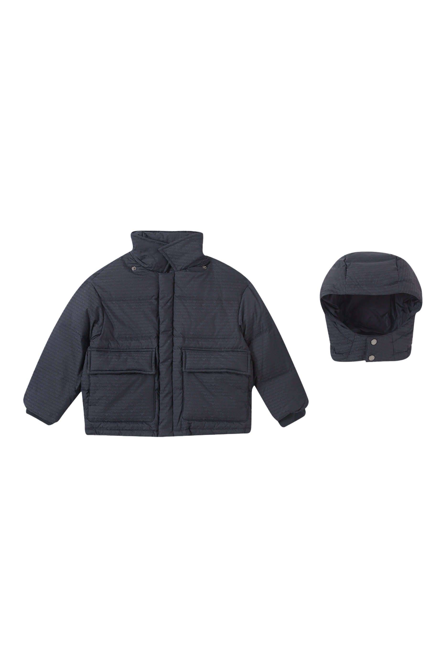 Kids Hooded EA Text Logo Jacket