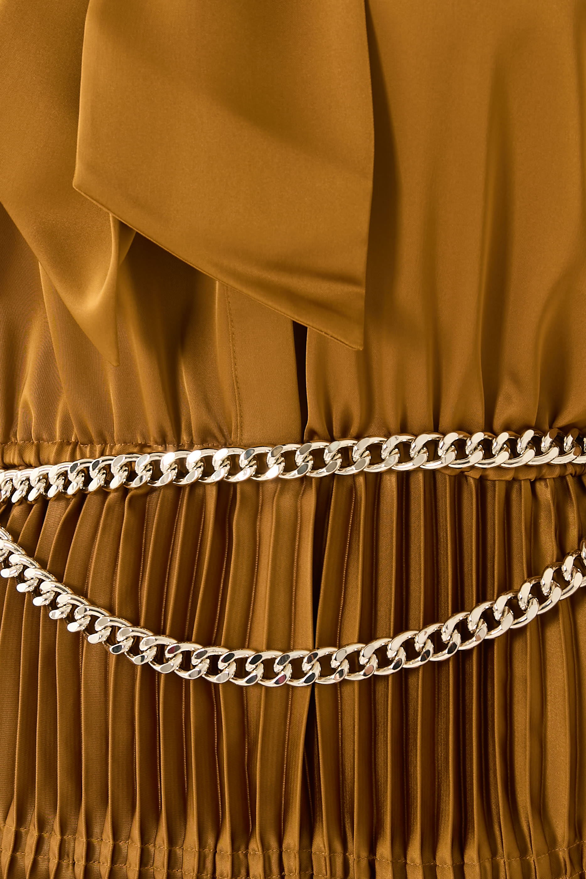 Satin Pussy Bow Maxi Dress