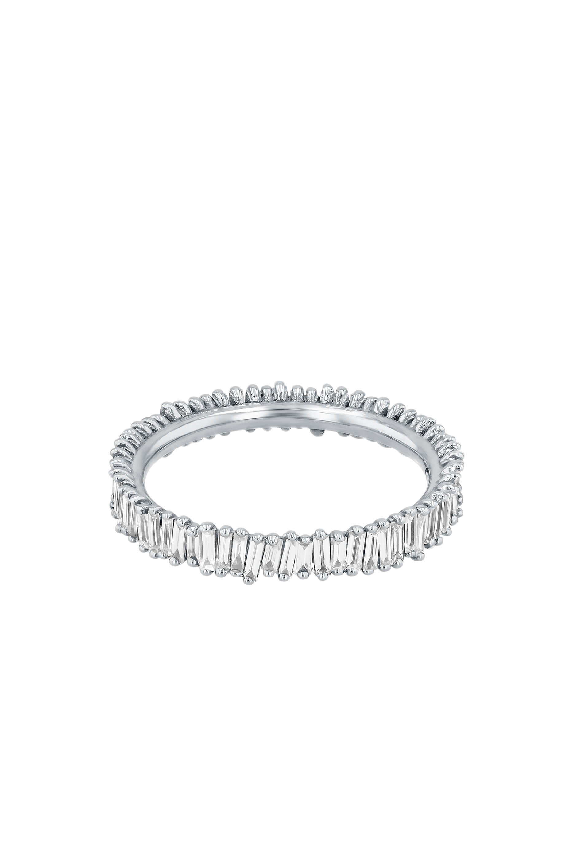 Classic Mini Eternity Band, 18k White Gold & Diamonds