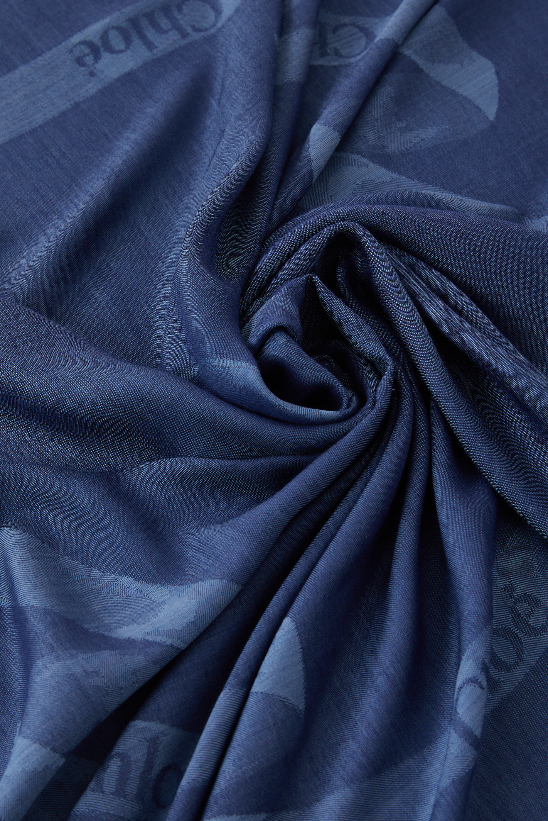 Logo Print Silk Scarf