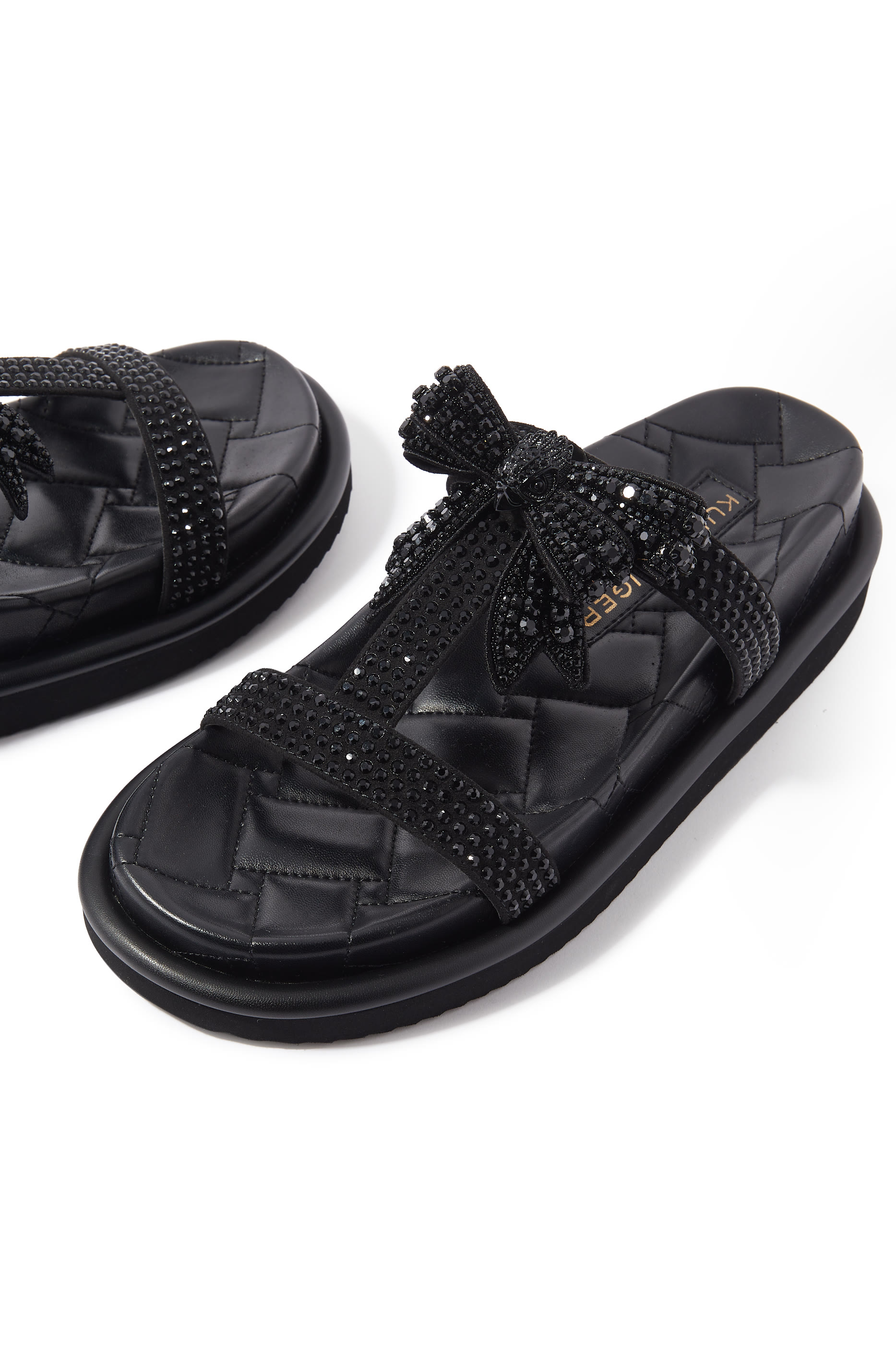 Orson Drench Crystal Bow Sandals