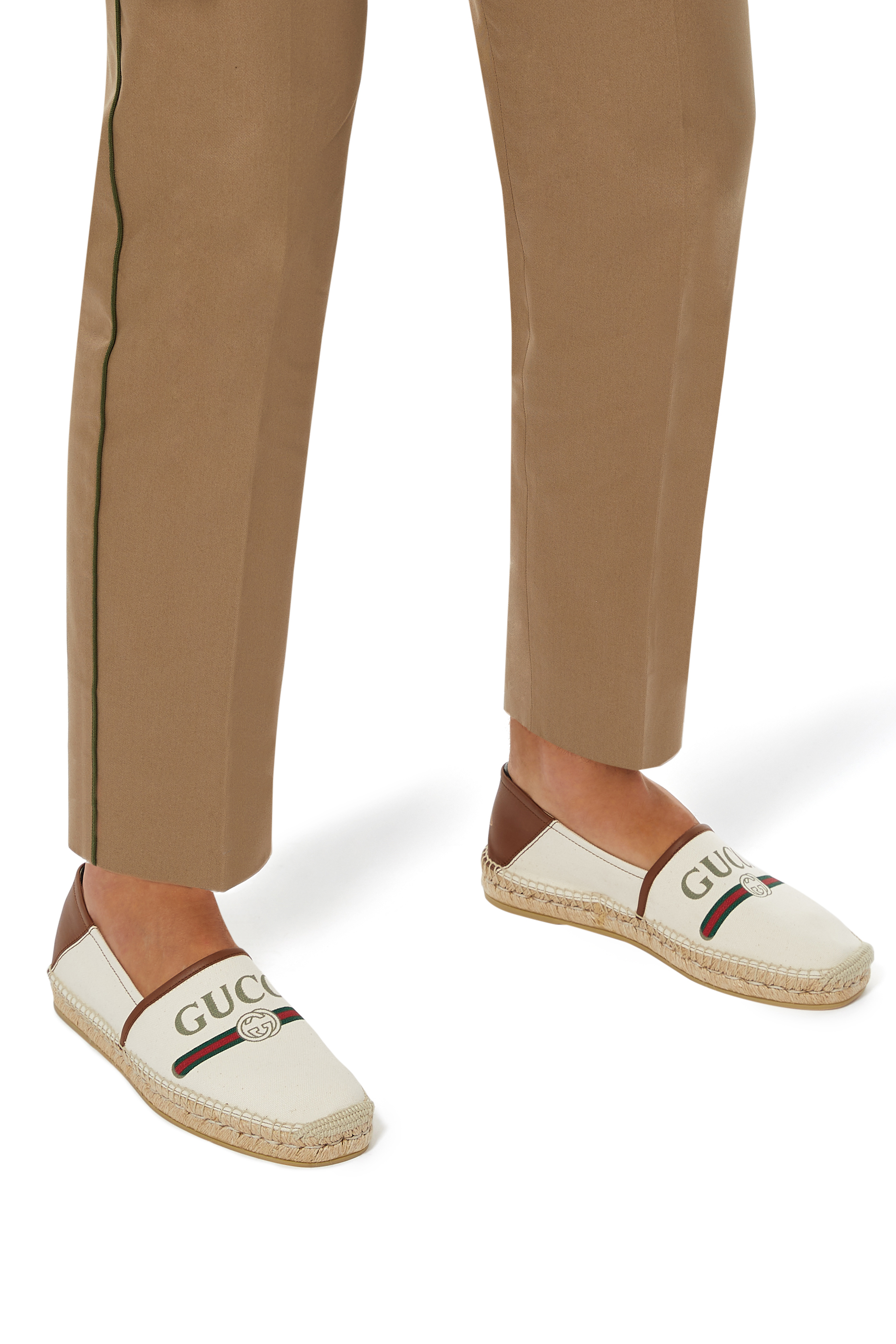 Gucci Logo Canvas Espadrilles