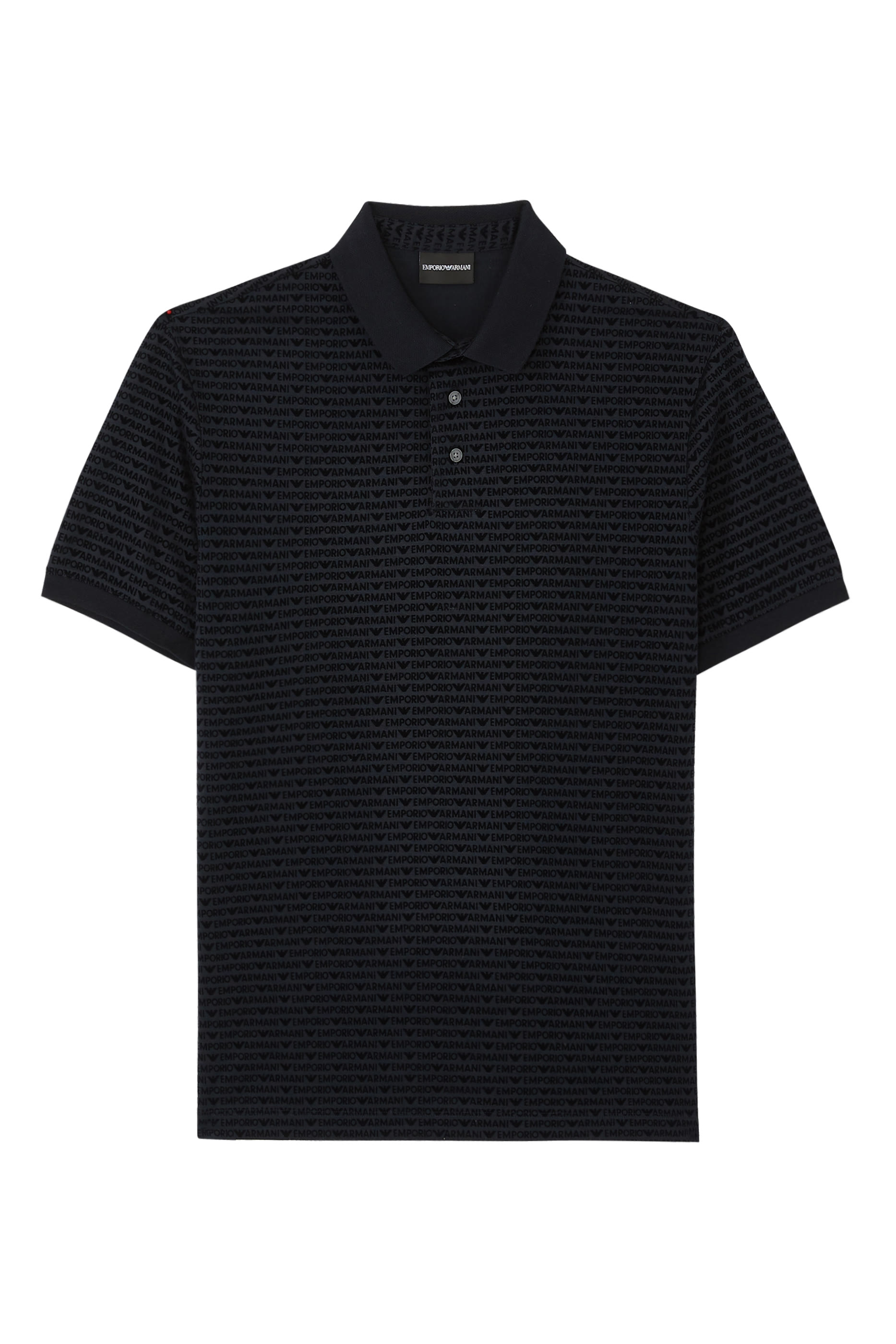 All-Over Flock Logo Lettering T-Shirt