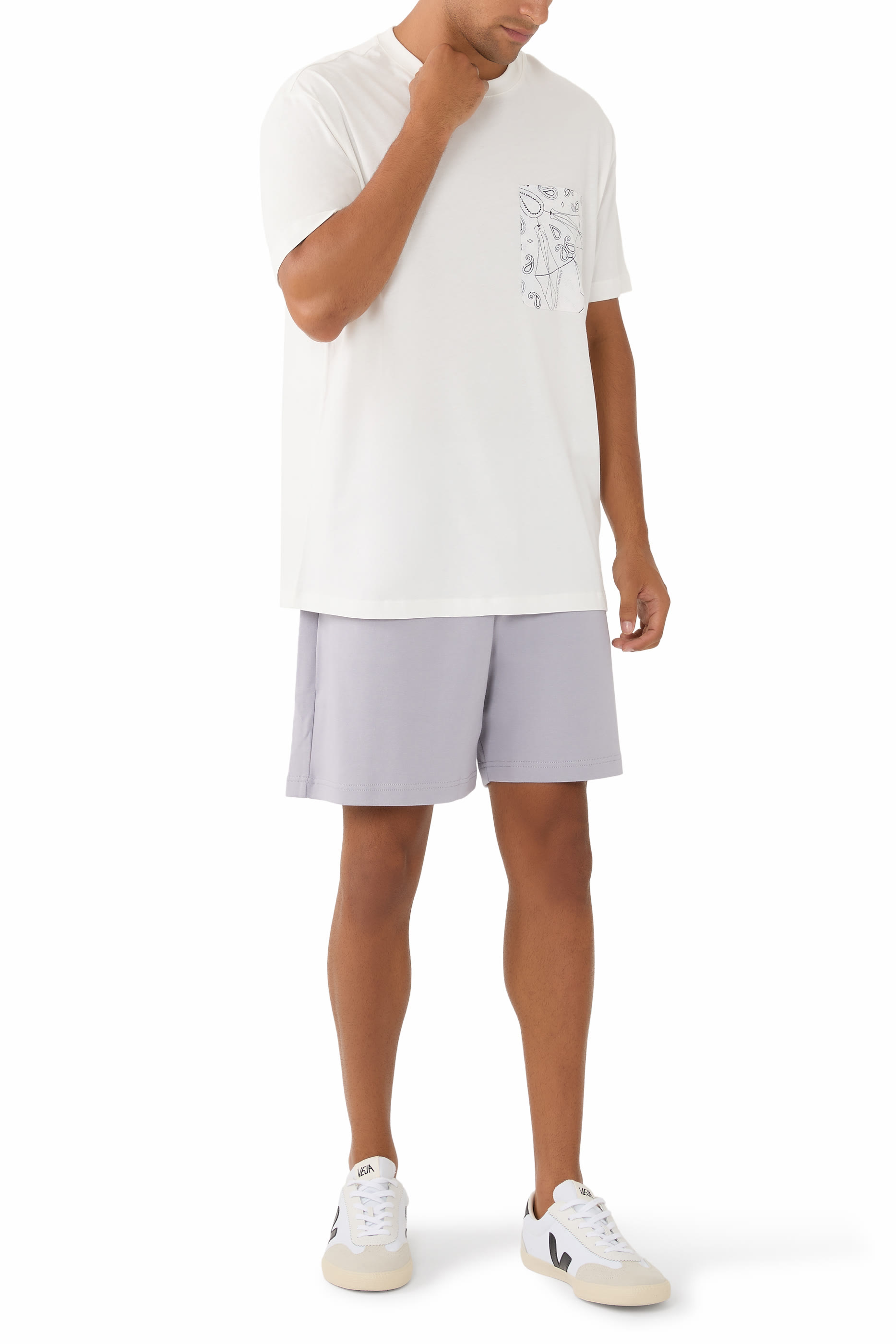 Patterned Pocket T-Shirt