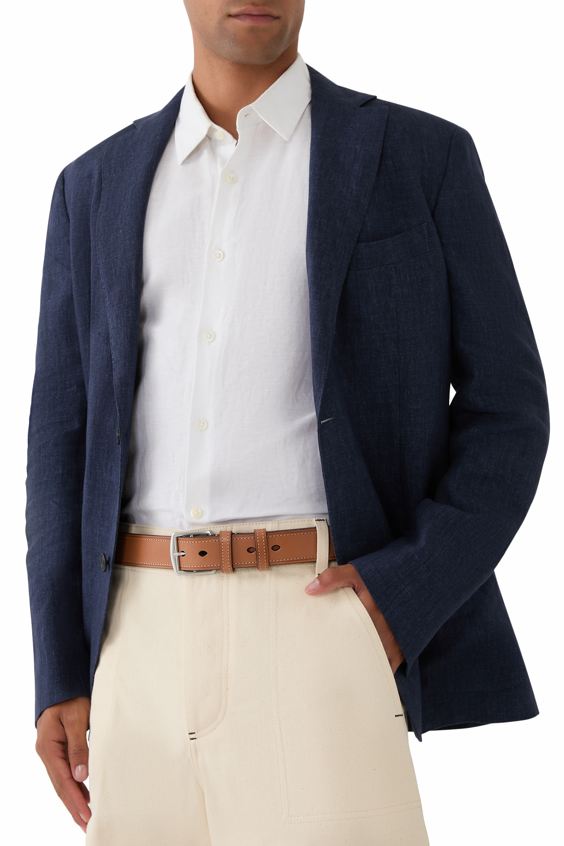 Bridle Stitched Leather Belt