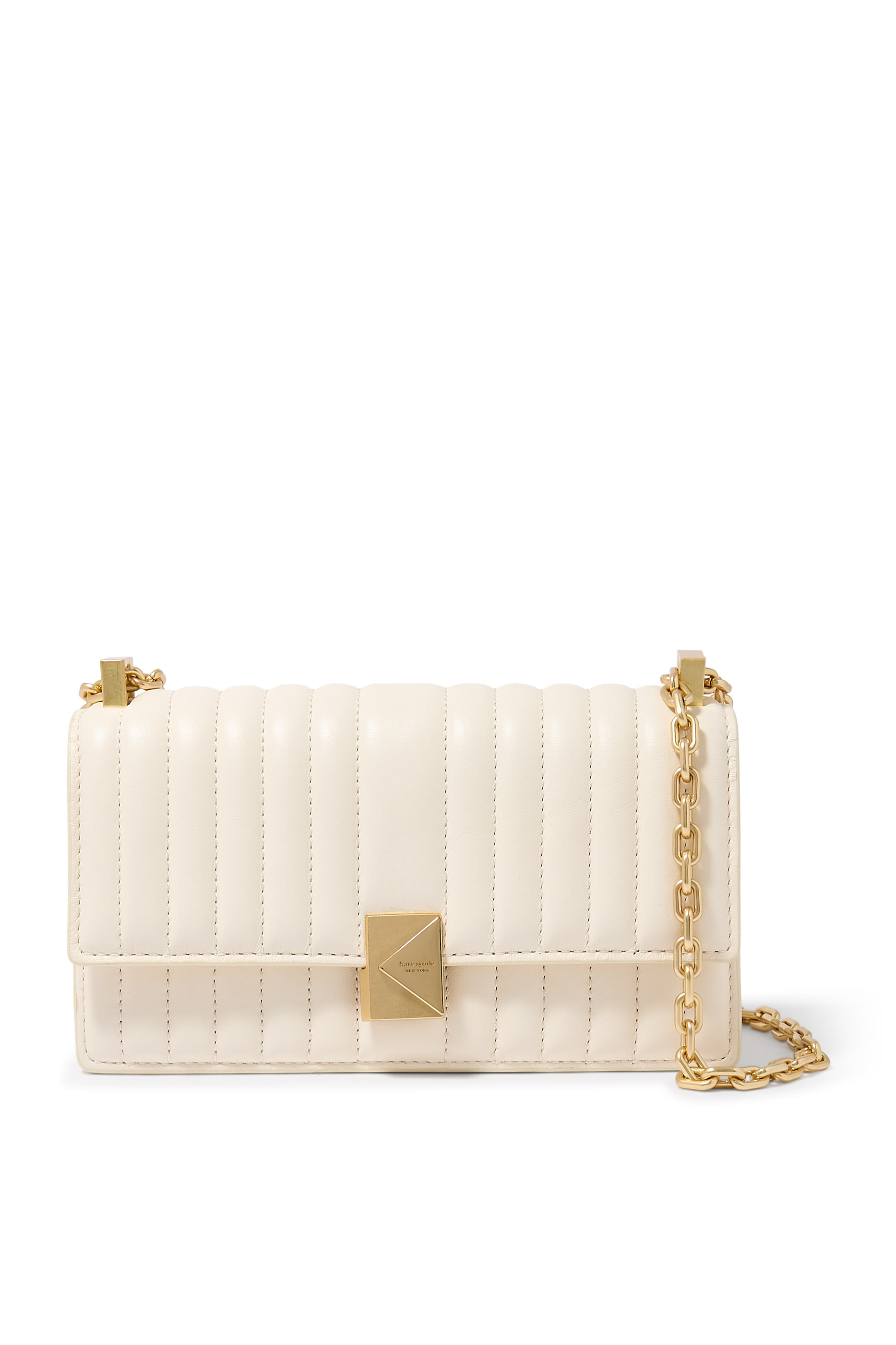 Deco Quilted Leather Mini Flap Chain Crossbody Bag