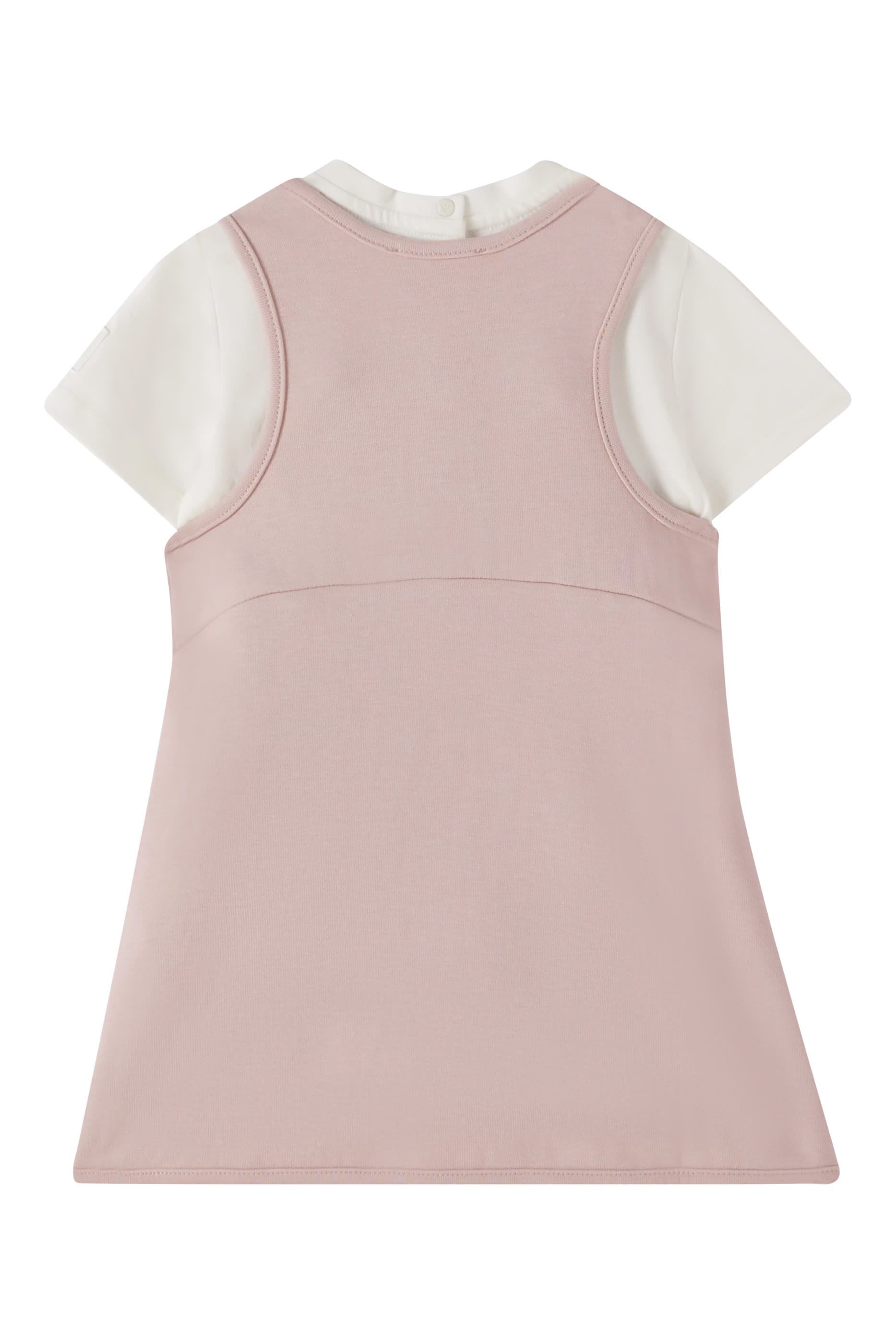 Kids Dungaree Dress and T-Shirt Set