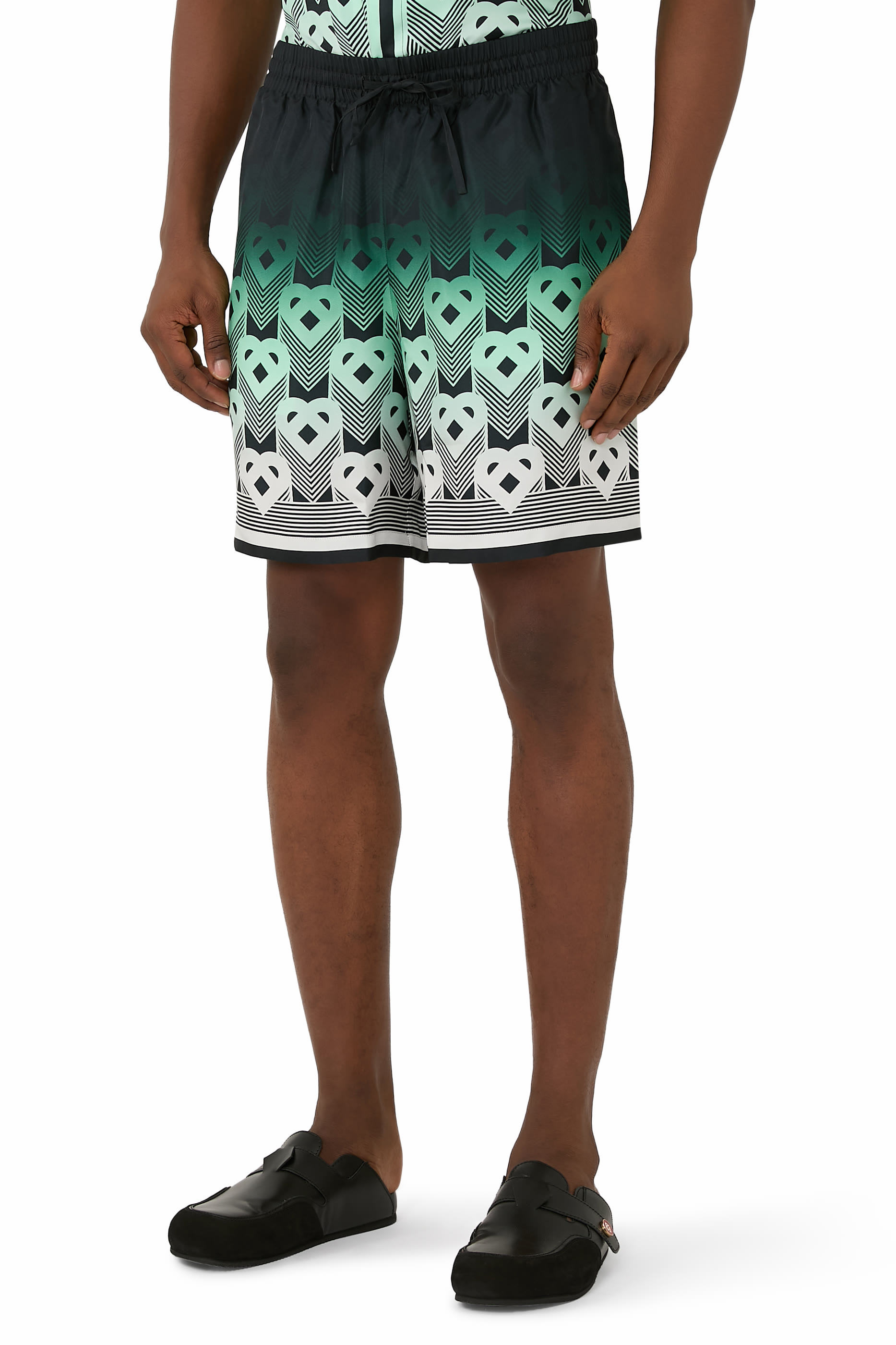 Gradient Monogram Silk Shorts