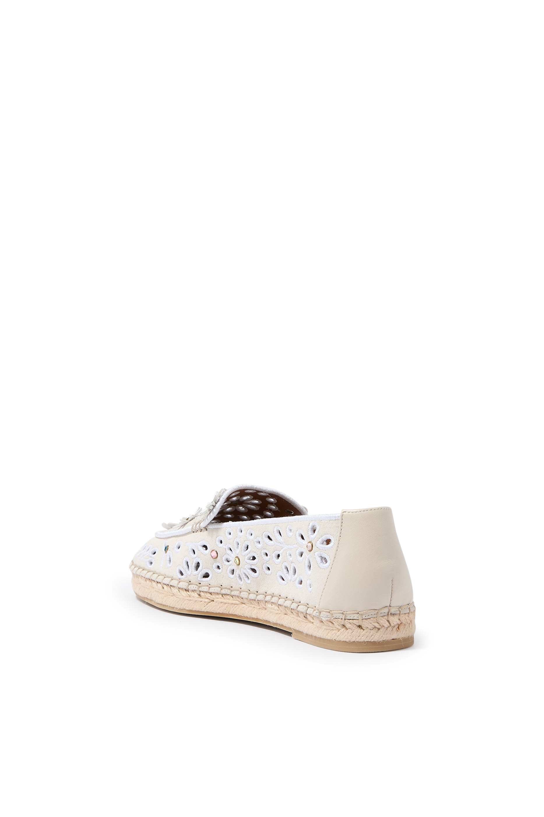 Flower Suede Espadrille Loafers