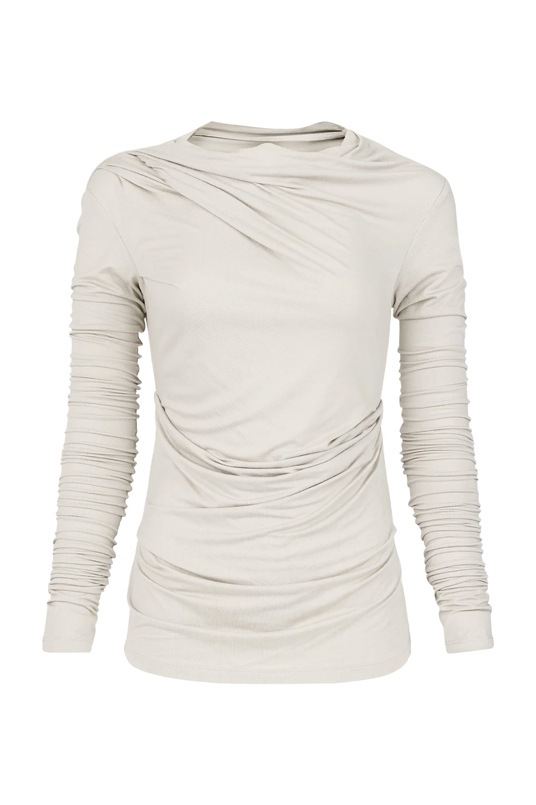 High-Neck Draped Top