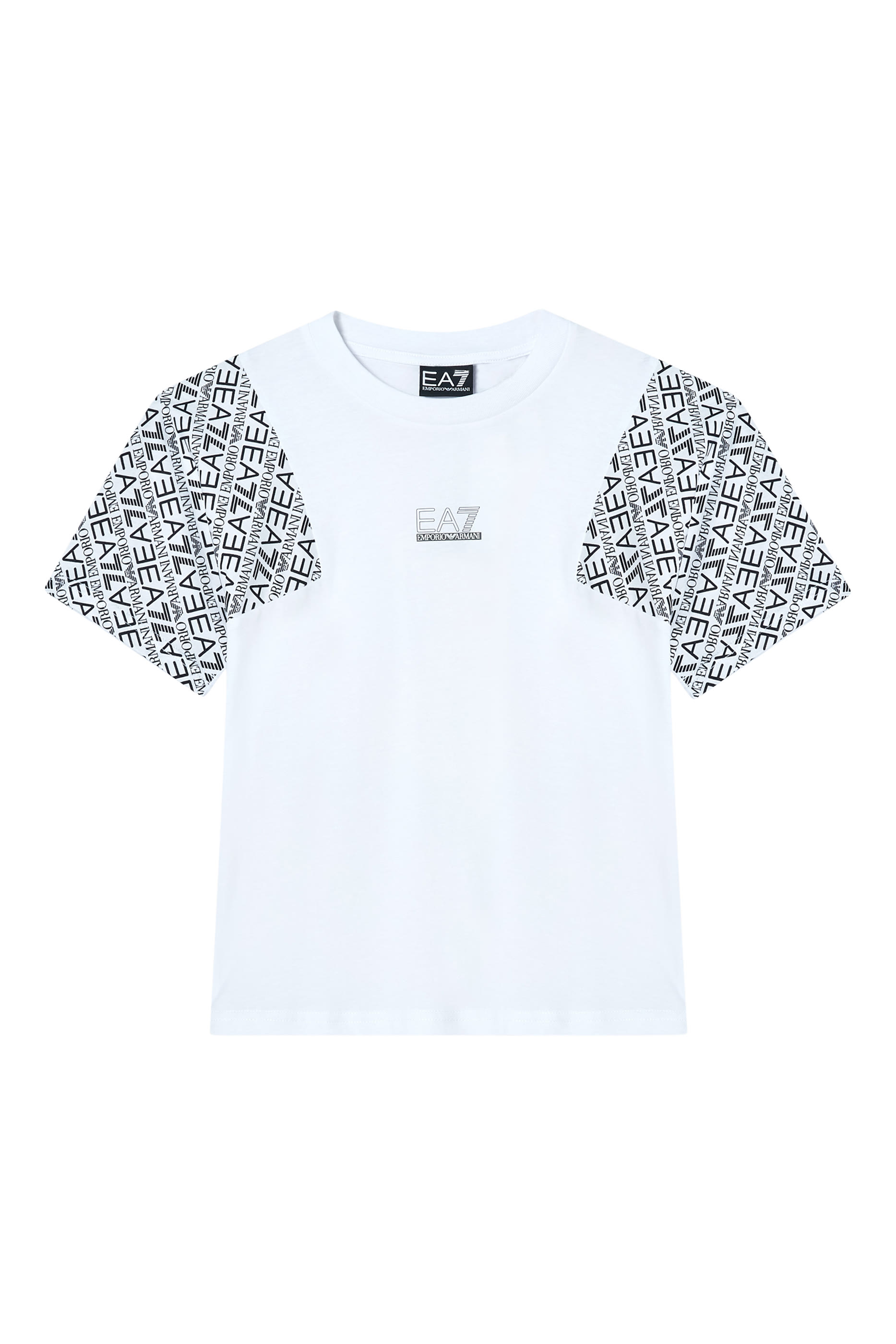 Kids EA7 Monogram Logo T-Shirt