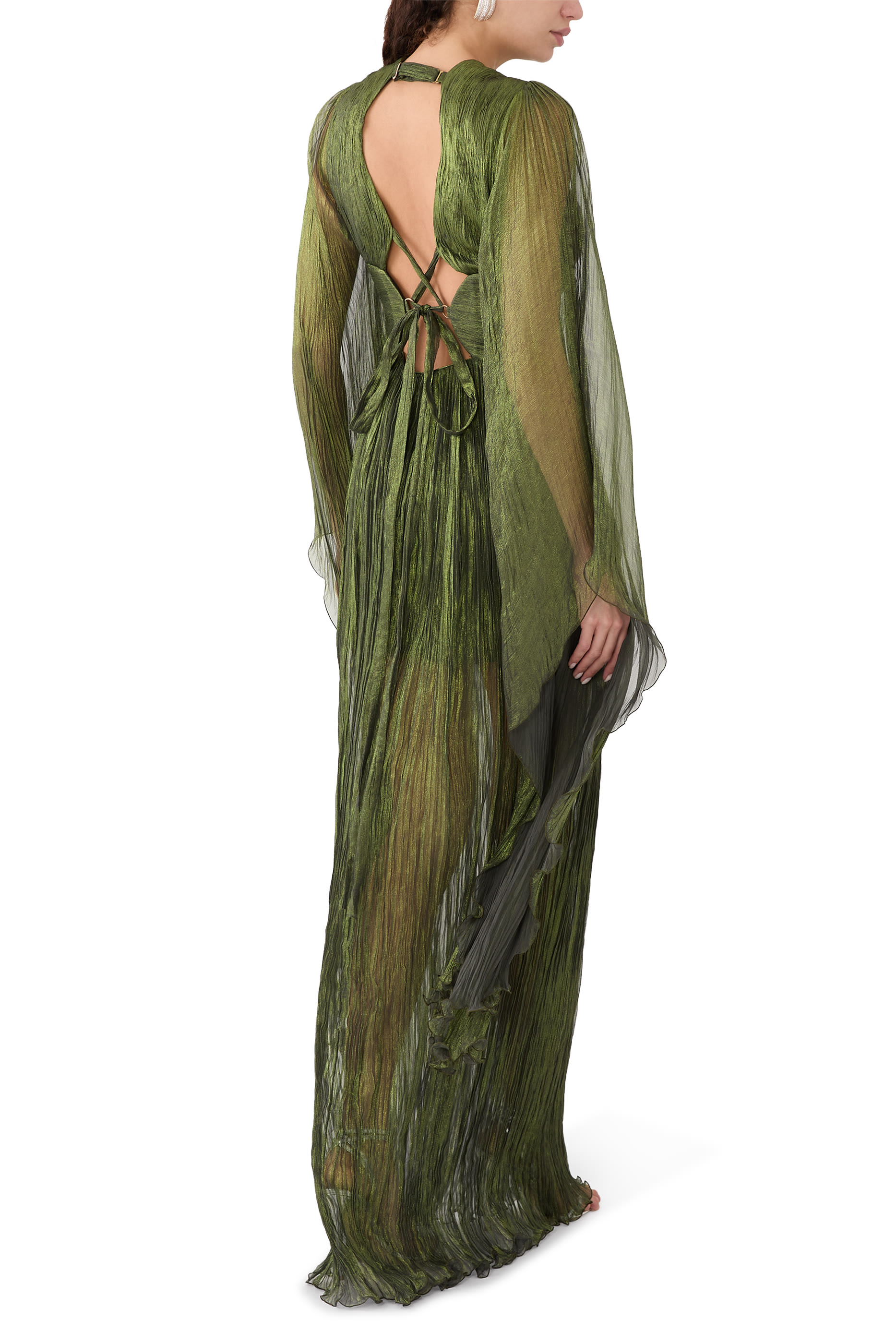 Ellie Plunge-Neck Gown