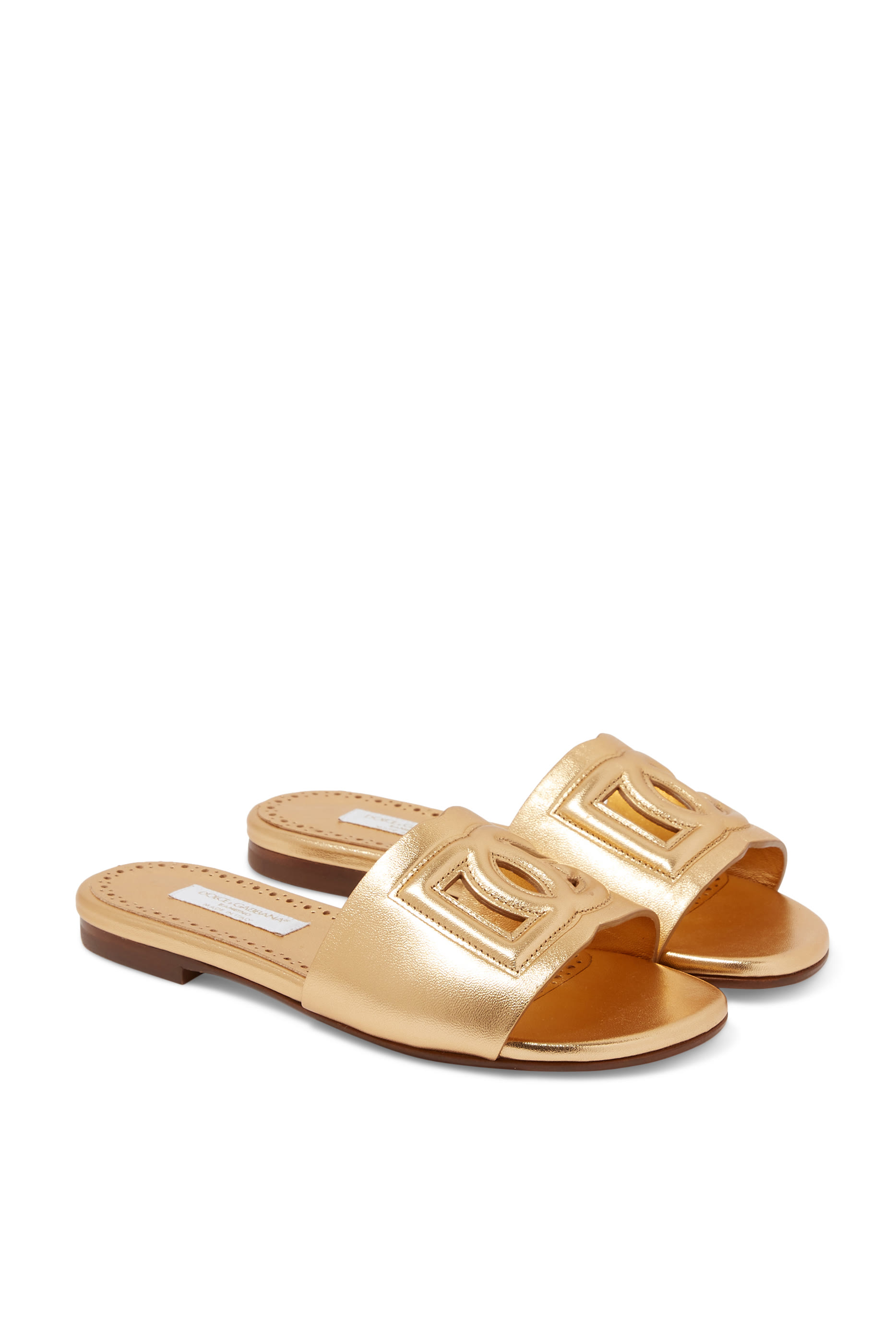 Kids DG Logo Nappa Leather Slides