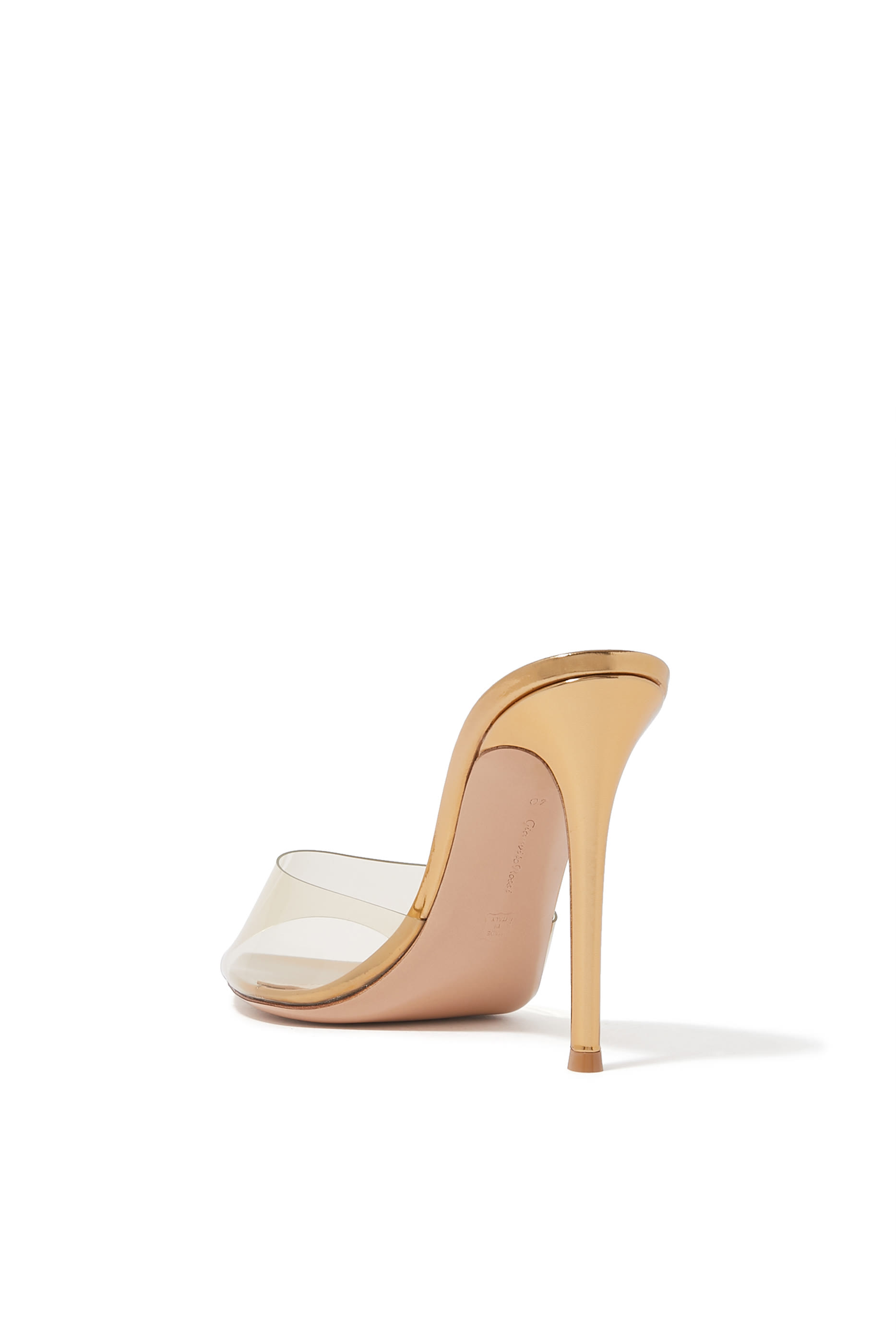 Elle 105 Plexi Leather Mules