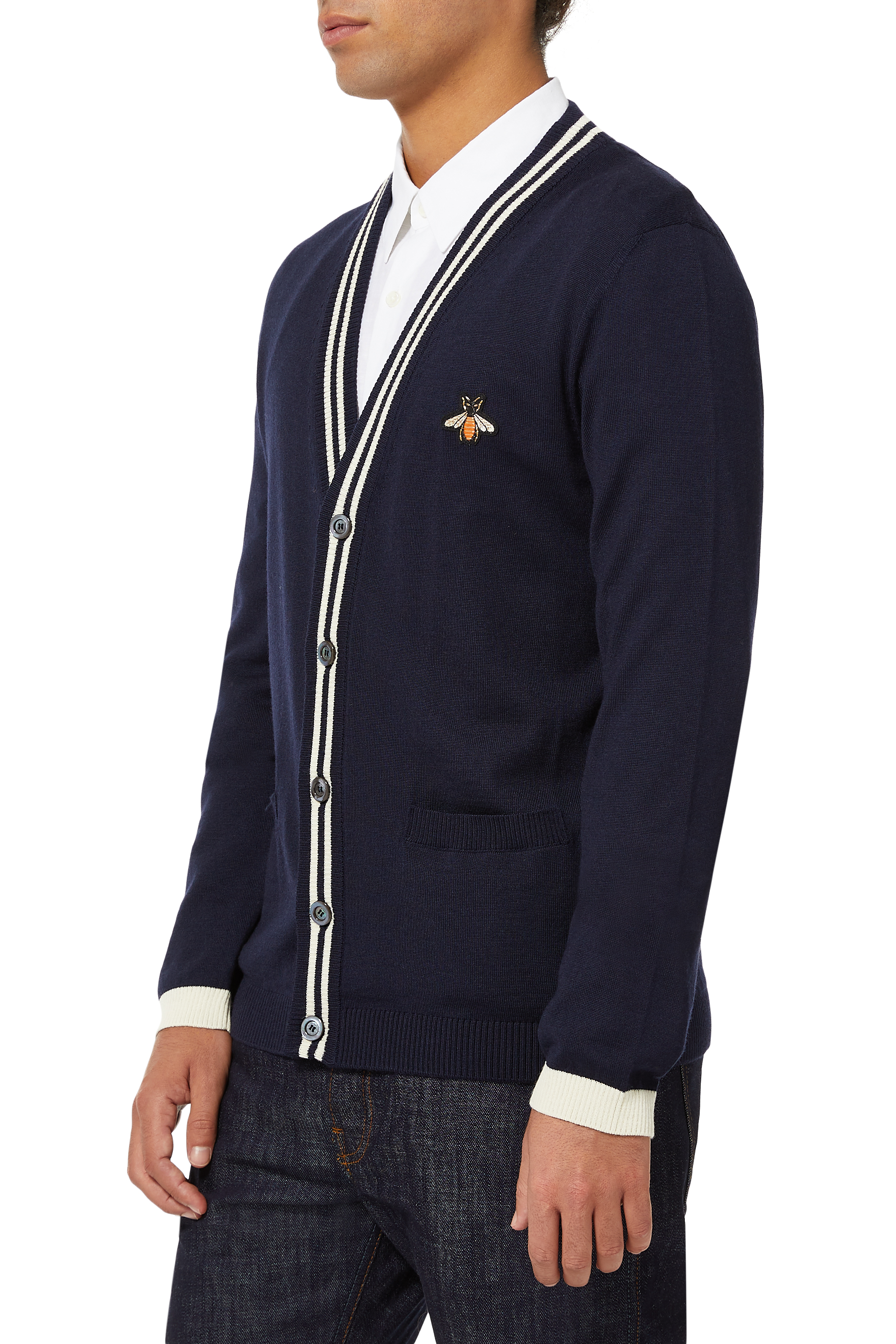 Bee-Patch Wool Cardigan