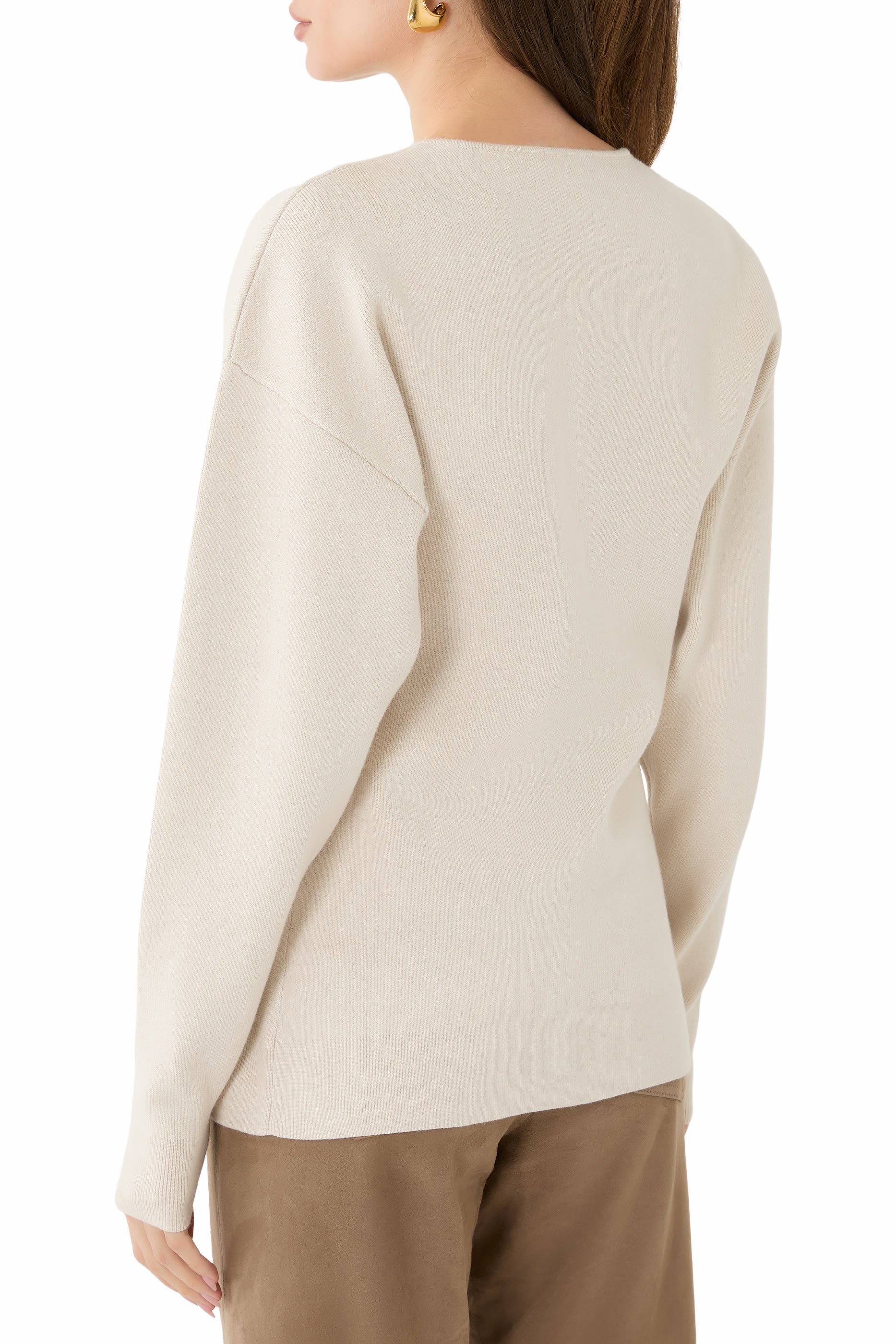 Exaggerated Sleeve Cardigan Sweater 