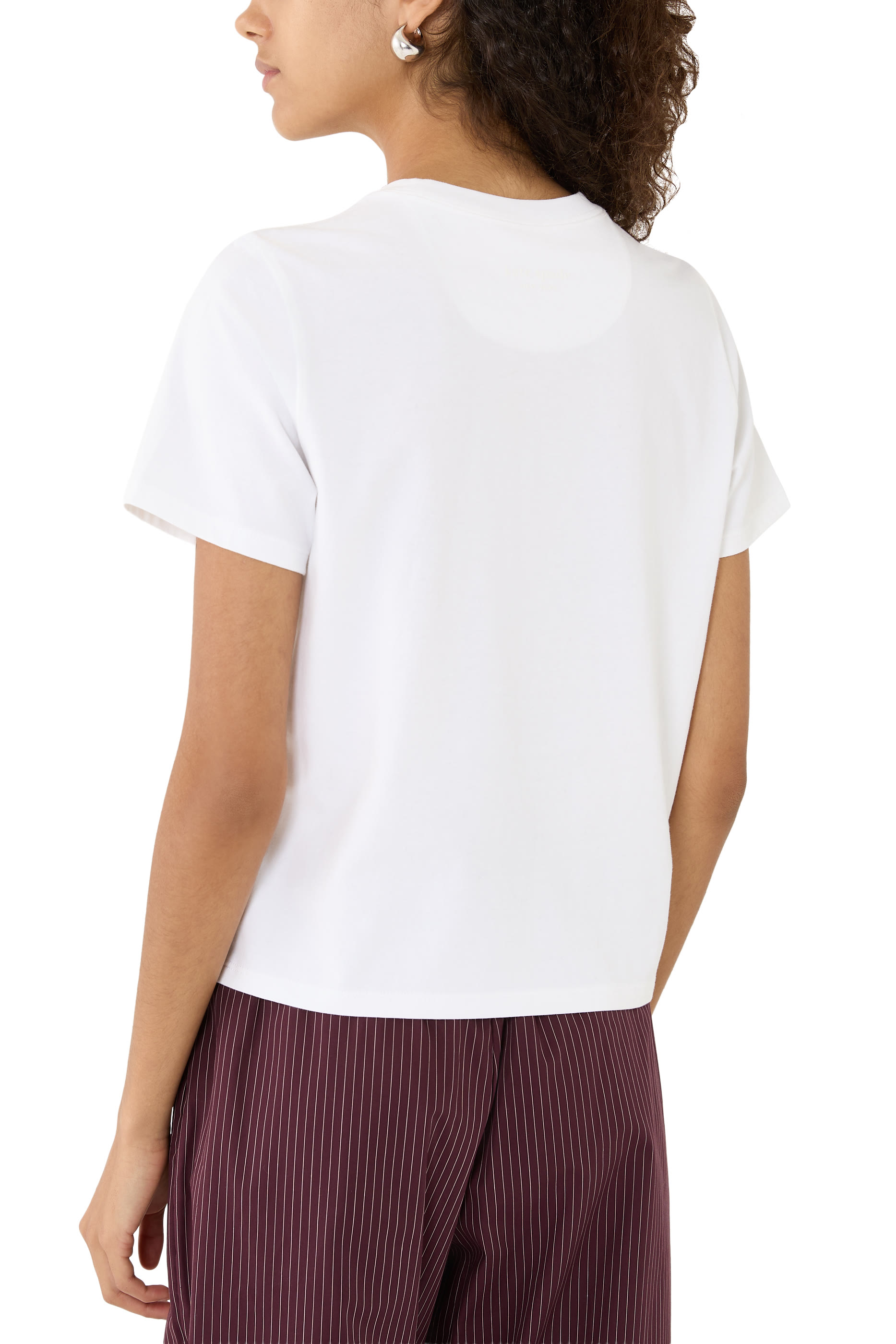 Embroidered Spade Flower Logo T-Shirt