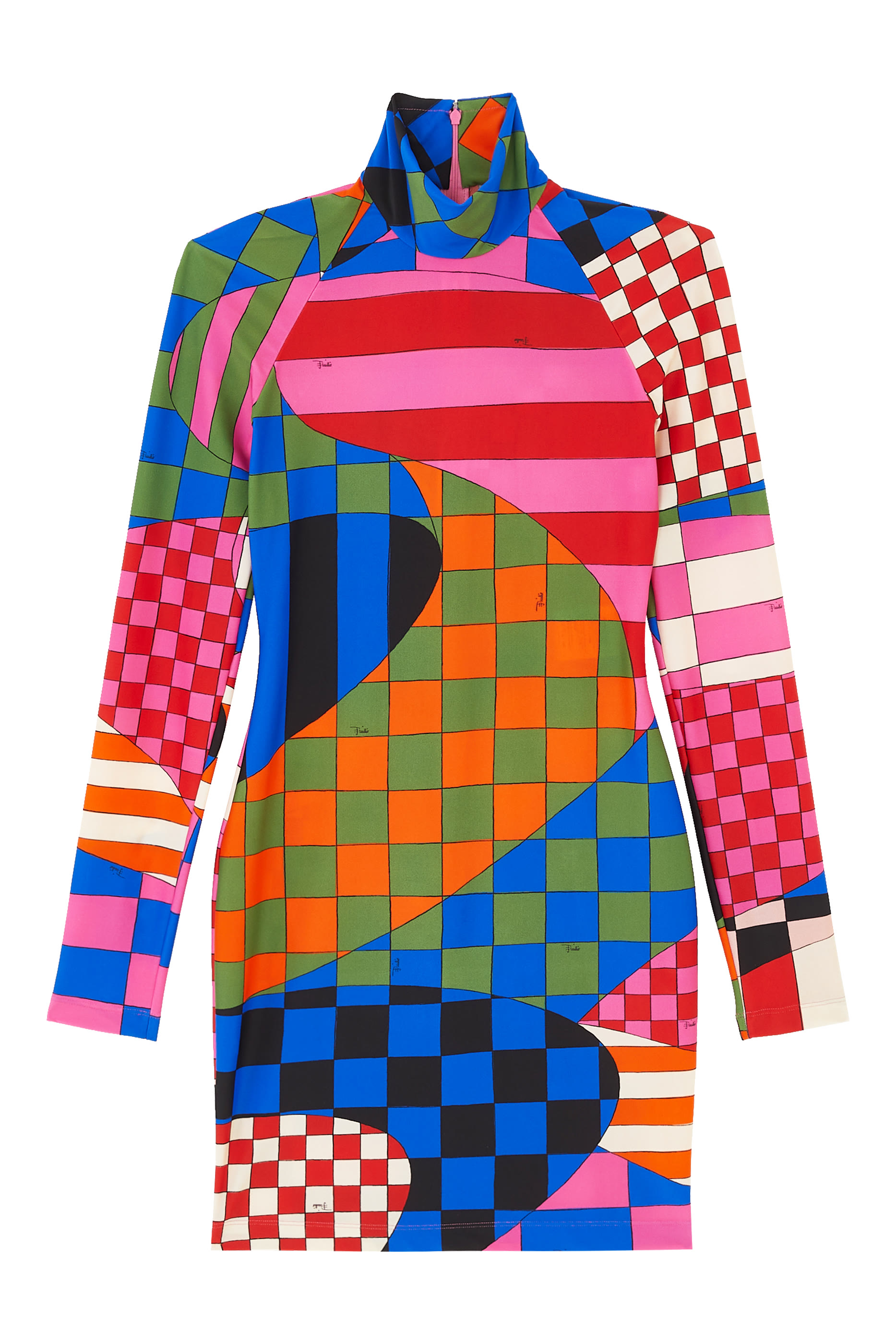 Printed Stretch-Jersey Mini Dress