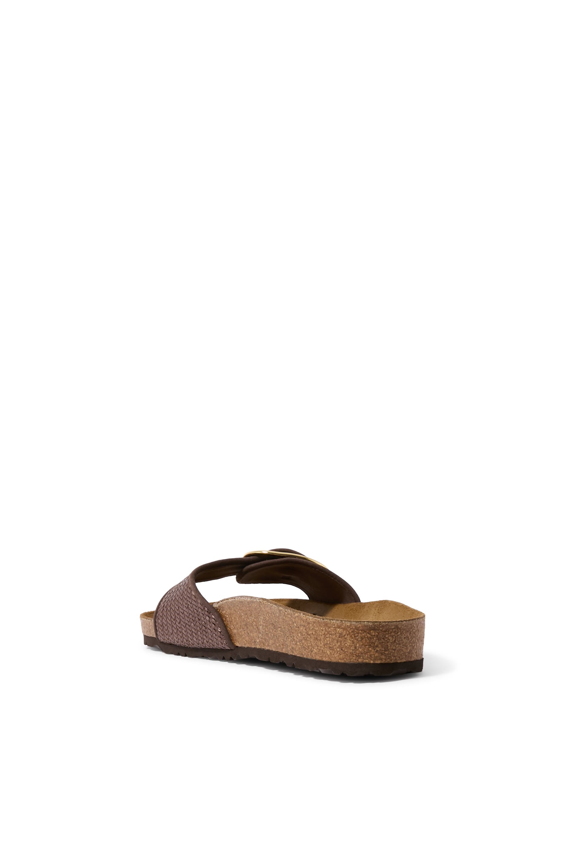Madrid Big Buckle Raffia Sandals 