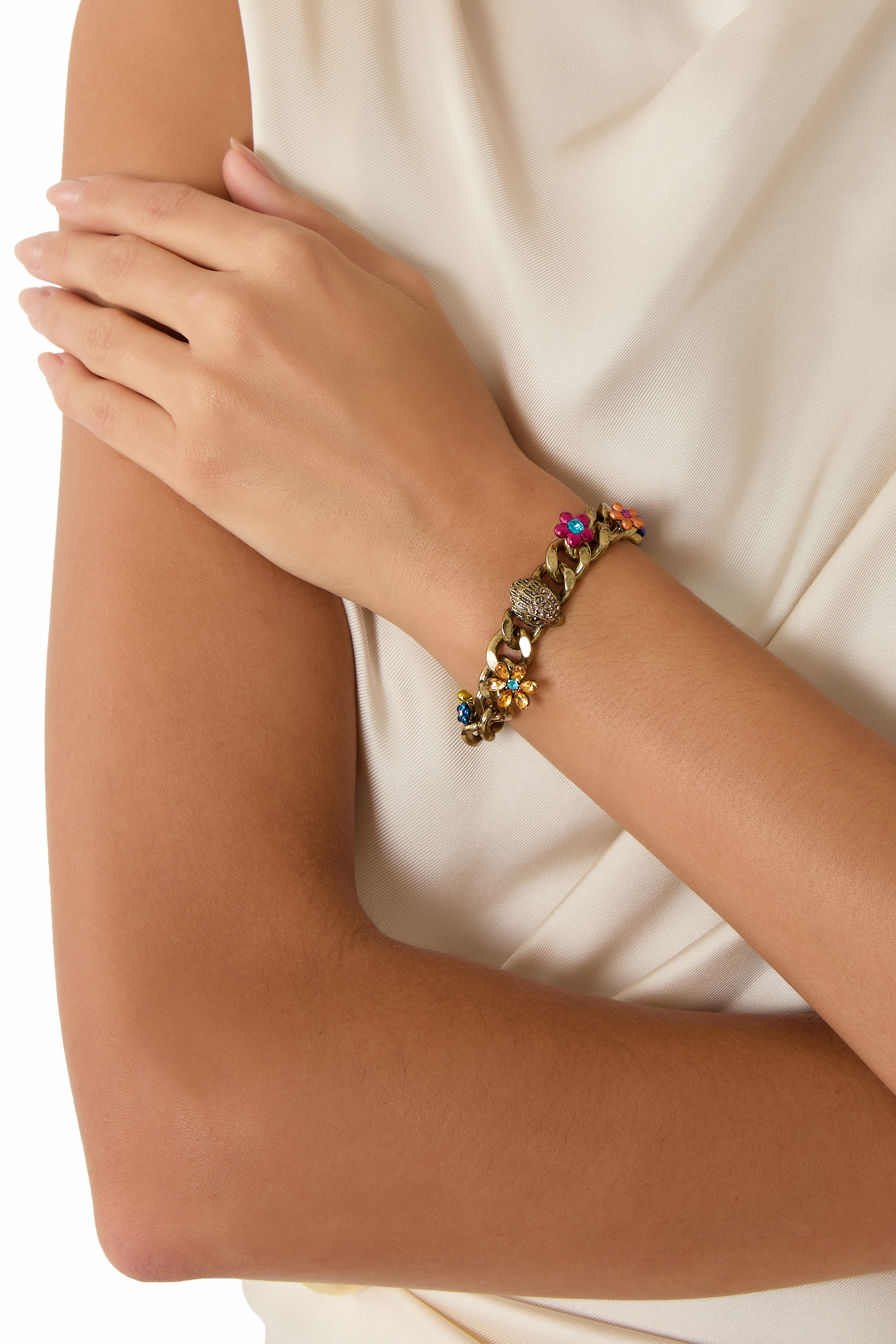 Floral Eagle Bracelet, Brass