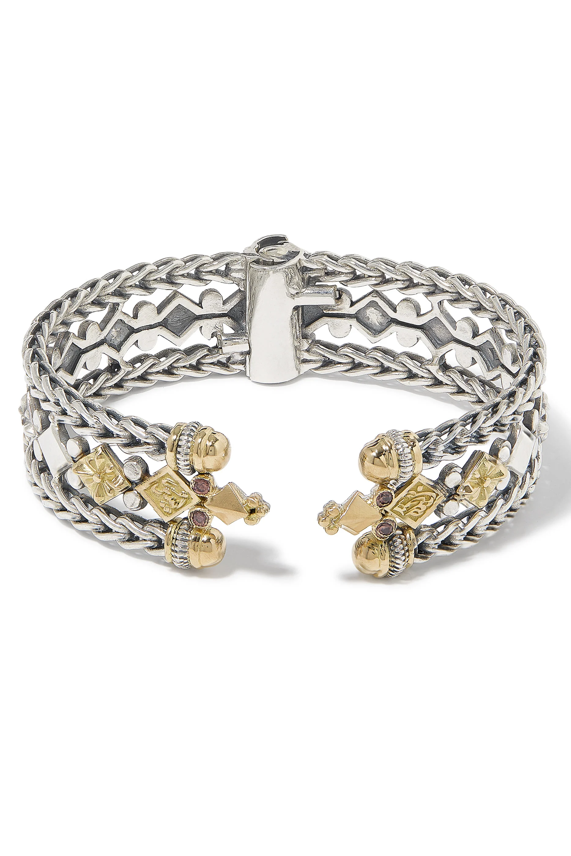 Roman Chain Bangle, 18k Yellow Gold & Turath Brown Zircon