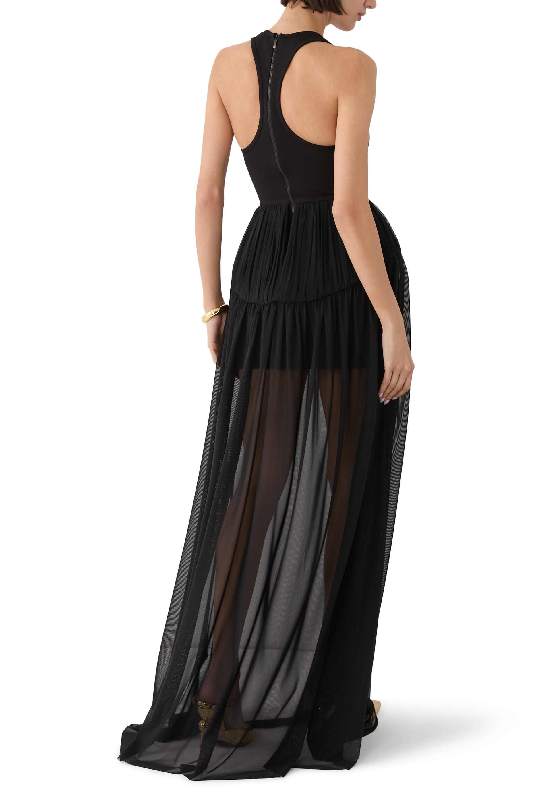 Racer Top and Tulle Crinoline Gown